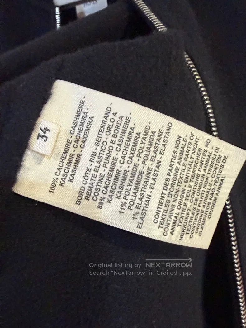 Hermes Hermes Black Cashmere Open Cardigan - Spring/Summer 2024 Size XXS / US 00 / IT 34 - 4 Thumbnail