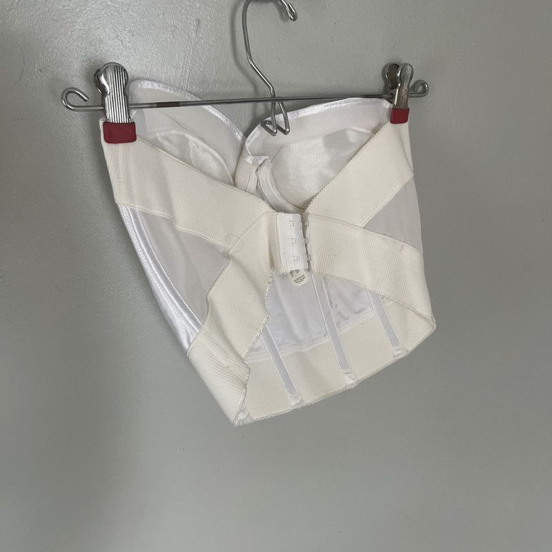 Other Wonderbra Women's White Satin Corset-Style Bustier 90C/34C Size ONE SIZE - 4 Thumbnail