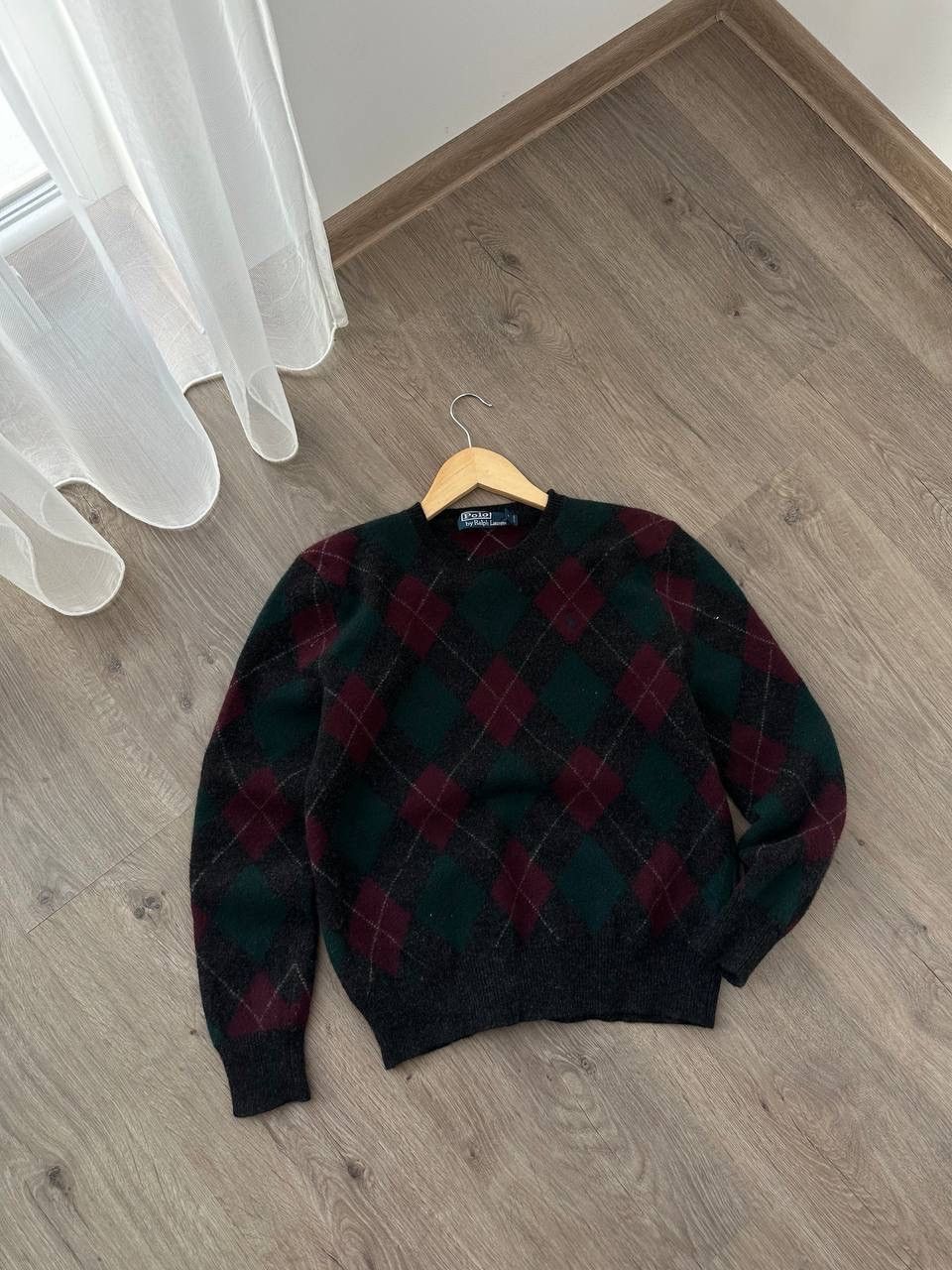 Polo Ralph Lauren × Vintage Vintage Polo Ralph Lauren Diamond W’s Sweater Lana Wool Size L / US 10 / IT 46 - 4 Thumbnail