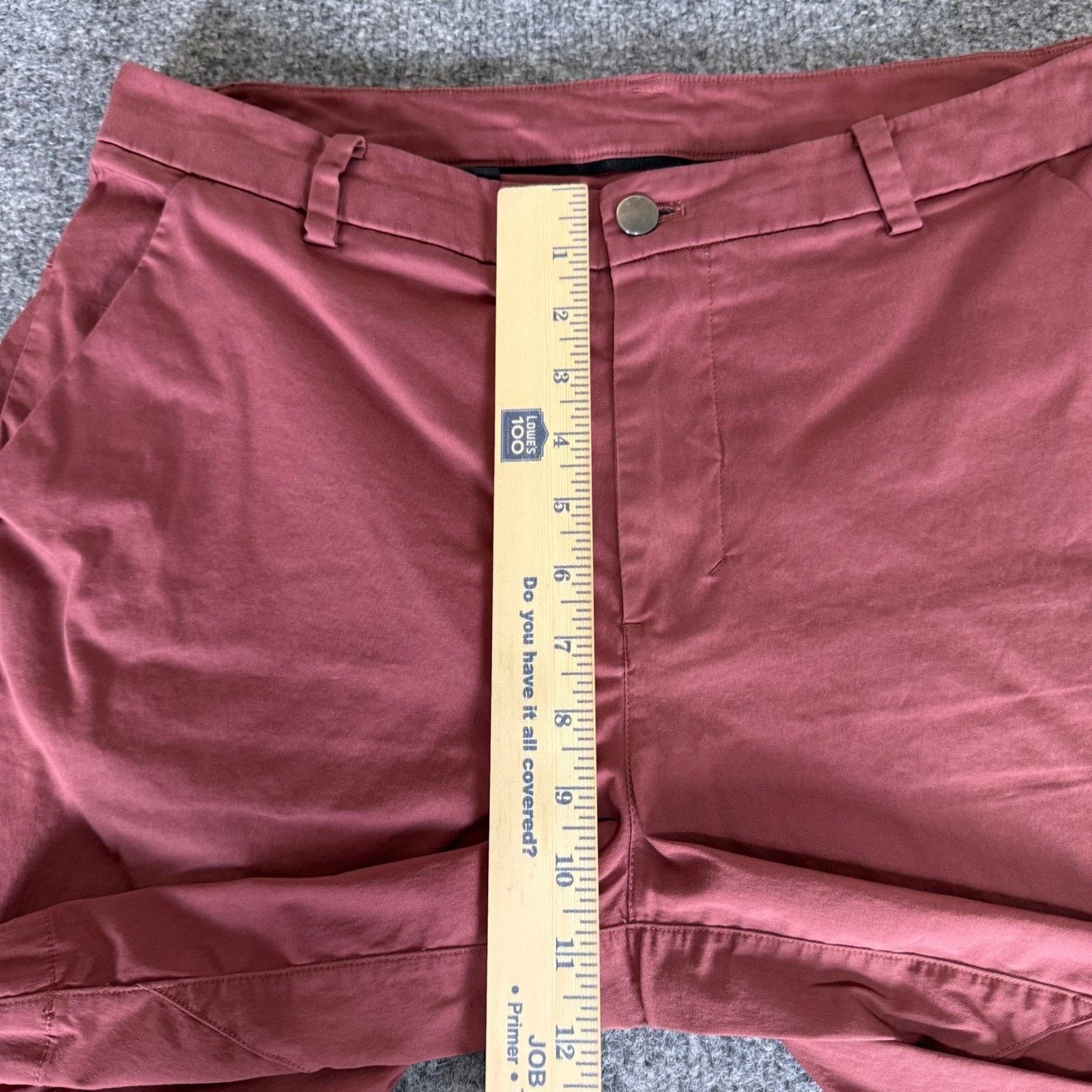 Lululemon Lululemon Commission Short Mens 32 Burgundy Chino Flat Front Size US 32 / EU 48 - 6 Thumbnail