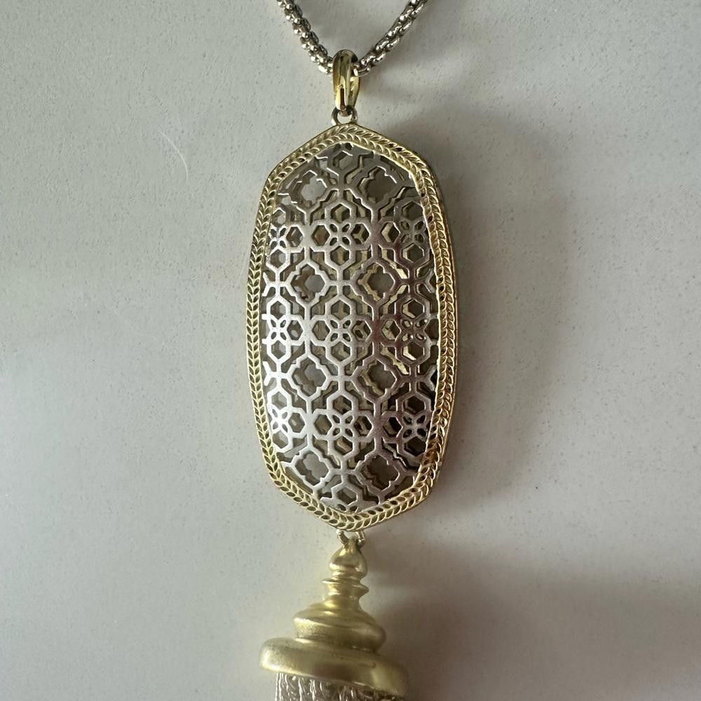 Kendra Scott Kendra Scott Rayne Gold Silver Two Tone Filigree Necklace Size ONE SIZE - 5 Thumbnail