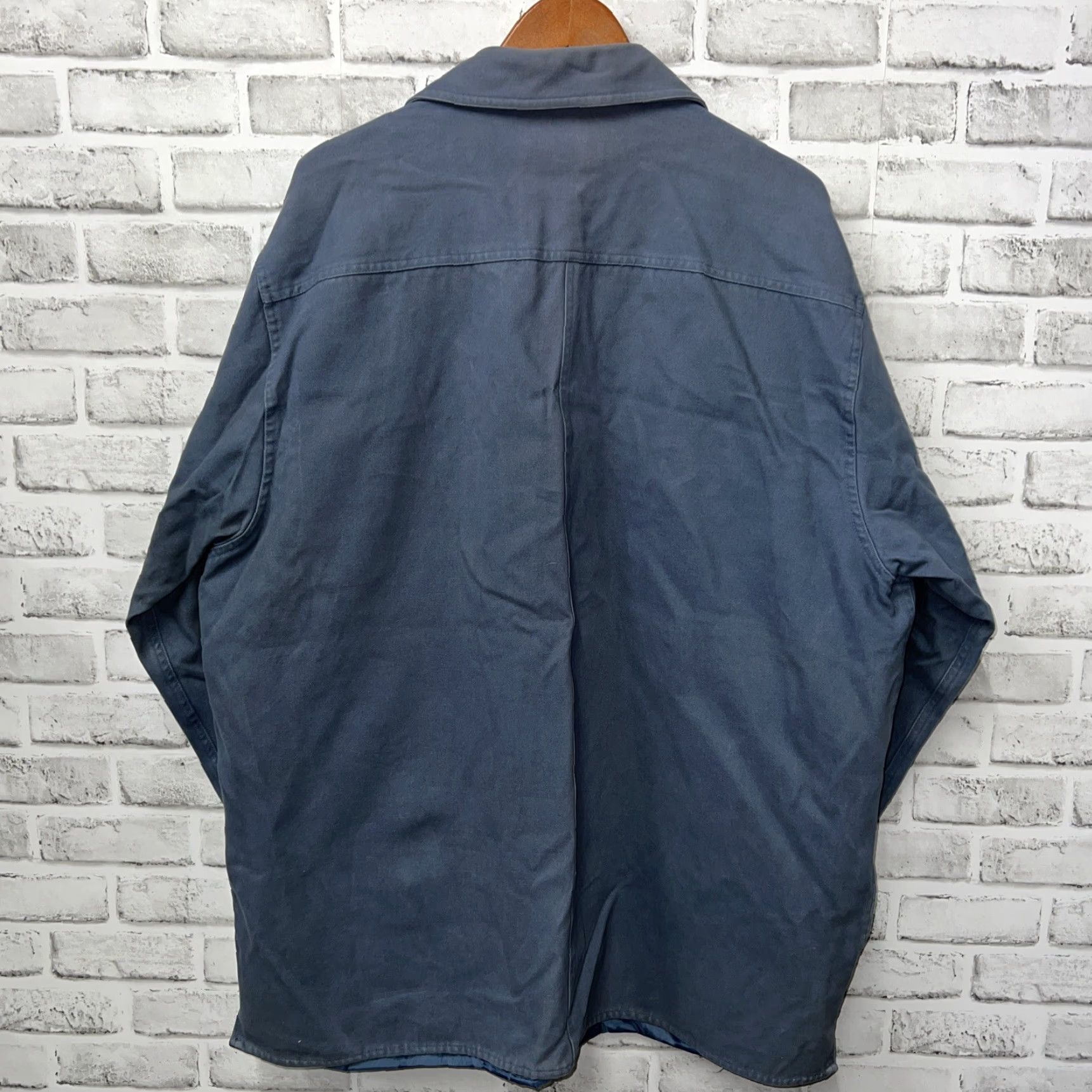 Levi's VINTAGE Levi's Button-Up Shacket Mens XL Blue Flannel Solid Long Sleeve Missing 2 Buttons Size US XL / EU 56 / 4 - 5 Thumbnail