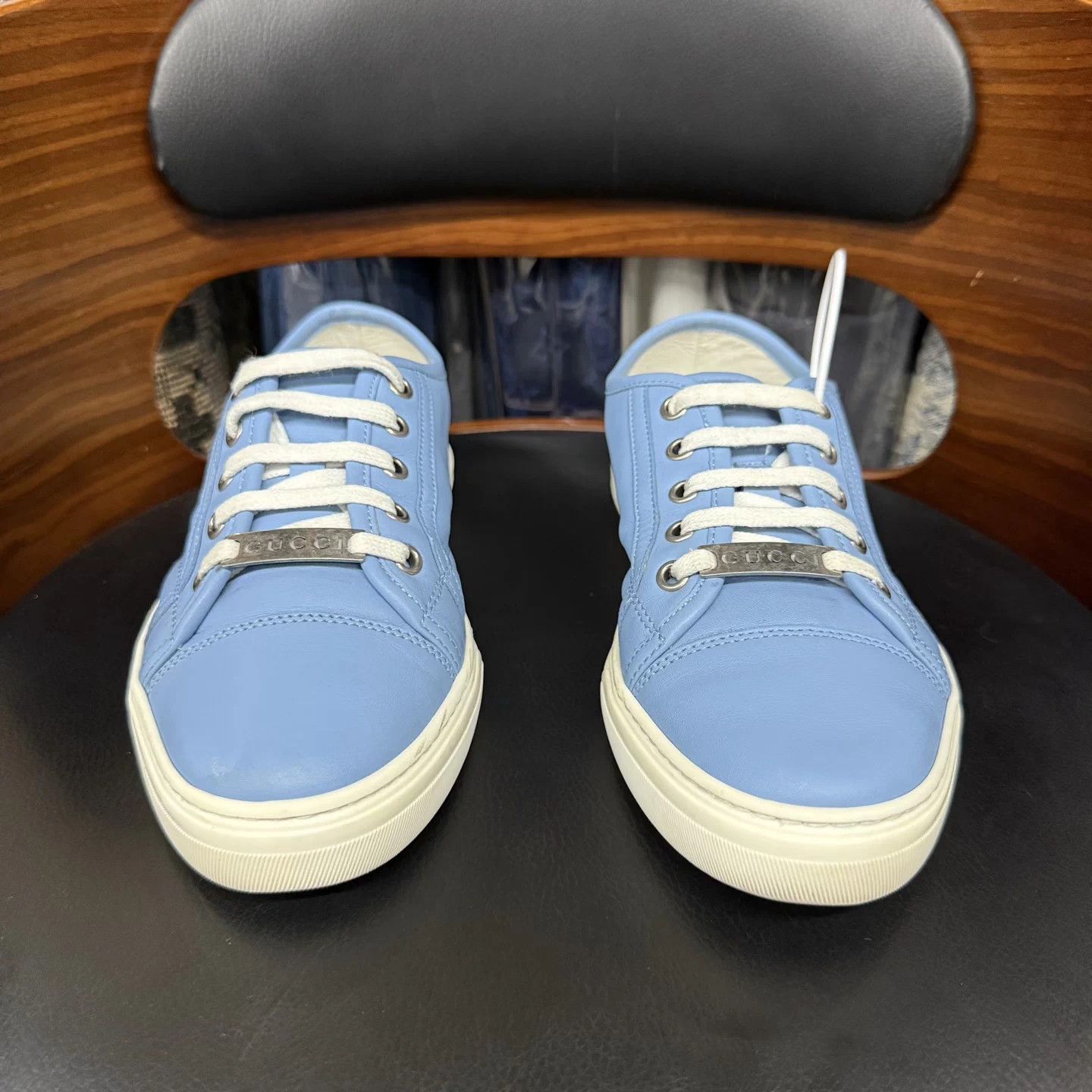 Gucci Gucci white blue sneakers 36.5 Size US 5.5 / IT 35.5 - 2 Thumbnail