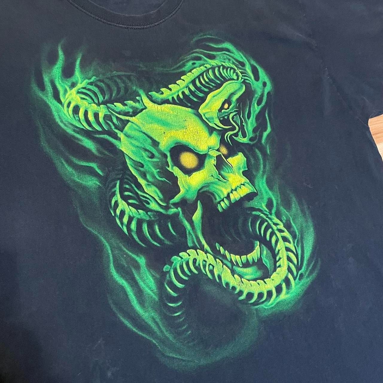 Other Vintage Y2K skeleton skull with cobra and flames tshirt Size US L / EU 52-54 / 3 - 2 Thumbnail