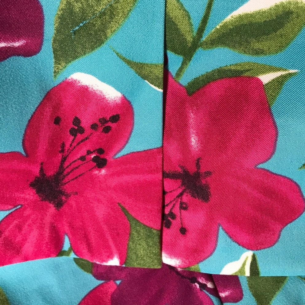 Other AGB Blue Floral Square Neck Sleeveless A-line Dress 10 Size L / US 10 / IT 46 - 6 Thumbnail