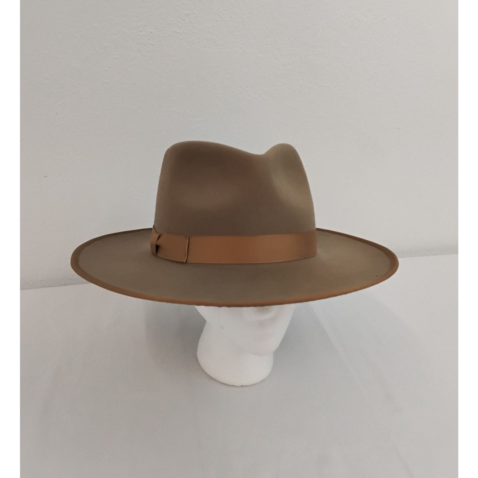 Other Gigi Pip Wide Fedora Hat Women's 59 Beige Australian Wool Size ONE SIZE - 2 Thumbnail