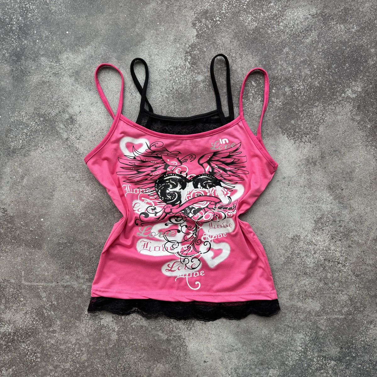 Hysteric Glamour 2000’s Aesthetic Y2K Emo Goth Vibe Lace Tank Top Size M / US 6-8 / IT 42-44 - 1 Thumbnail