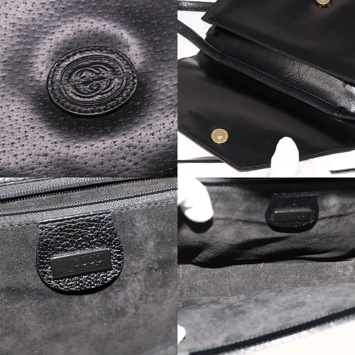 Gucci GUCCI Shoulder Bag Leather Black Size ONE SIZE - 11 Thumbnail