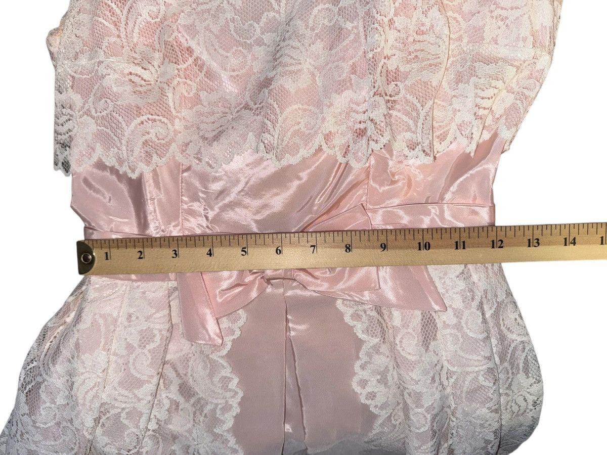 Sears × Vintage VTG Sears 40s 50s Pink Lace Evening Dress Sheath Fit Flare Size S / US 4 / IT 40 - 10 Thumbnail