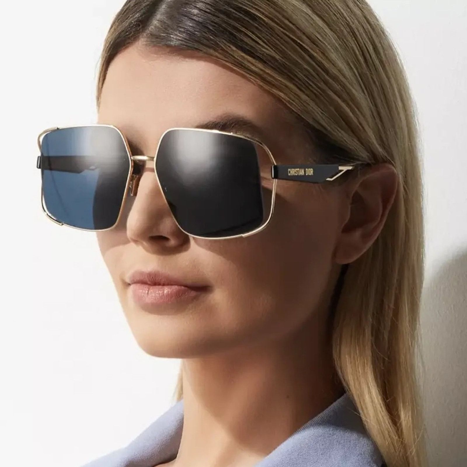 Dior NEW Dior Sunglasses Archidior S1U Shiny Gold Blue Women Size ONE SIZE - 5 Thumbnail