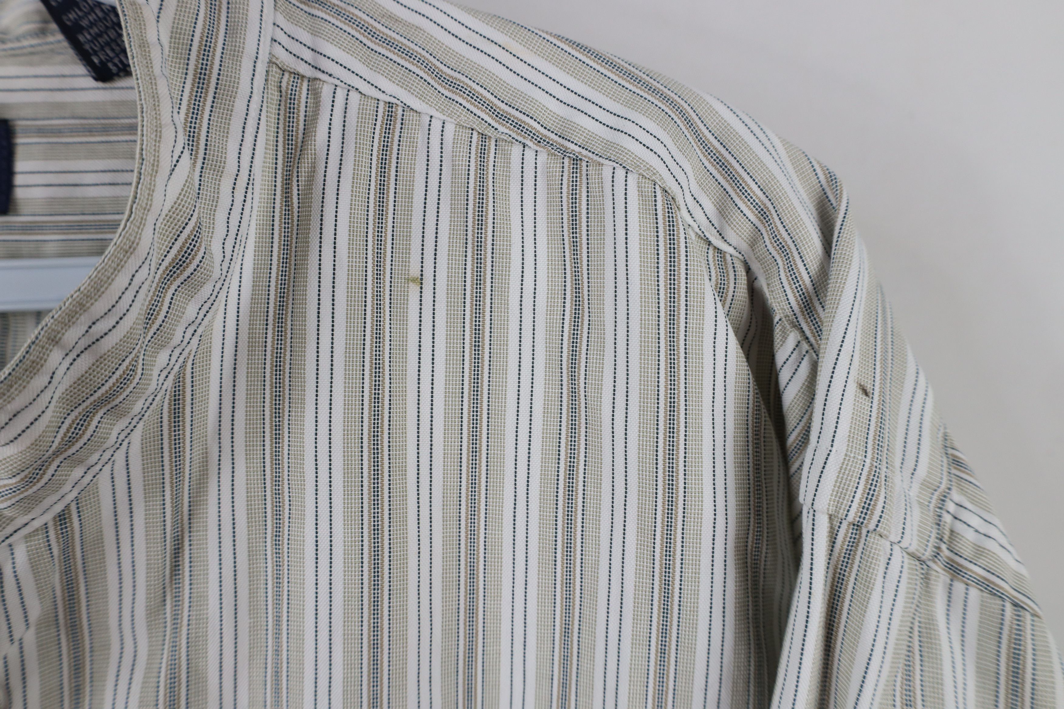 Lands' End × Vintage Vintage 90s Lands End Band Collar Button Shirt Cotton Size US L / EU 52-54 / 3 - 4 Thumbnail