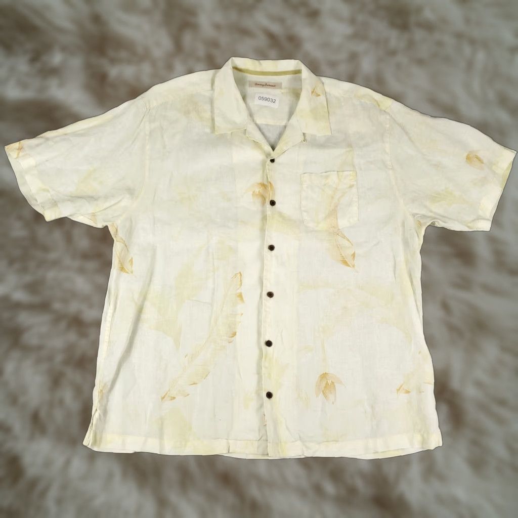 Tommy Bahama VINTAGE Tommy Bahama Men's Hawaiian Shirt 2XL Linen Short Sleeve Tropical Beach Casual Size US XXL / EU 58 / 5 - 1 Thumbnail