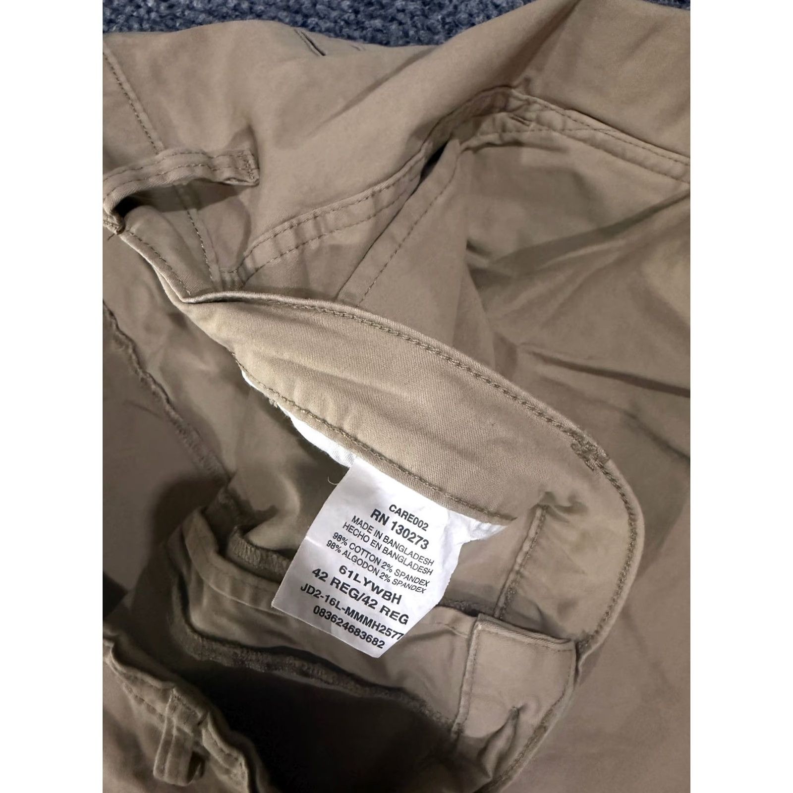 Wrangler Wrangler Cargo Shorts Mens 42 Beige Relaxed Fit Outdoor Casual Shorts Cargo Pocket Pockets 10 In Inseam Summer Spring Regular Mens Size US 42 / EU 58 - 4 Thumbnail