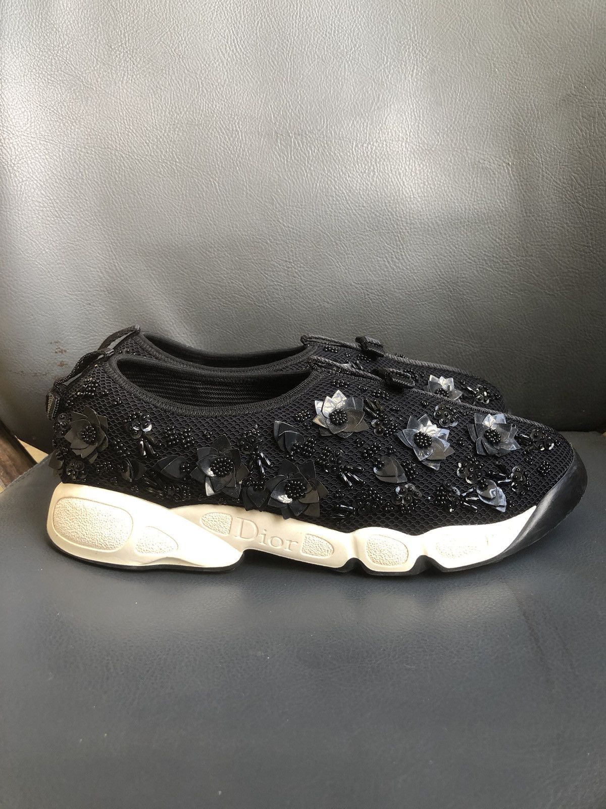 Dior Christian Dior Black Mesh Women’s Sneakers Size 38 Size US 8 / IT 38 - 3 Thumbnail