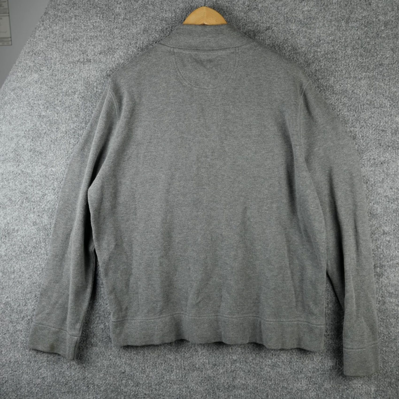 Faconnable VINTAGE? Faconnable Sweat er Mens Large Gray Cotton 1/4 Zip Mock Neck Knit Pullover Size US L / EU 52-54 / 3 - 4 Thumbnail