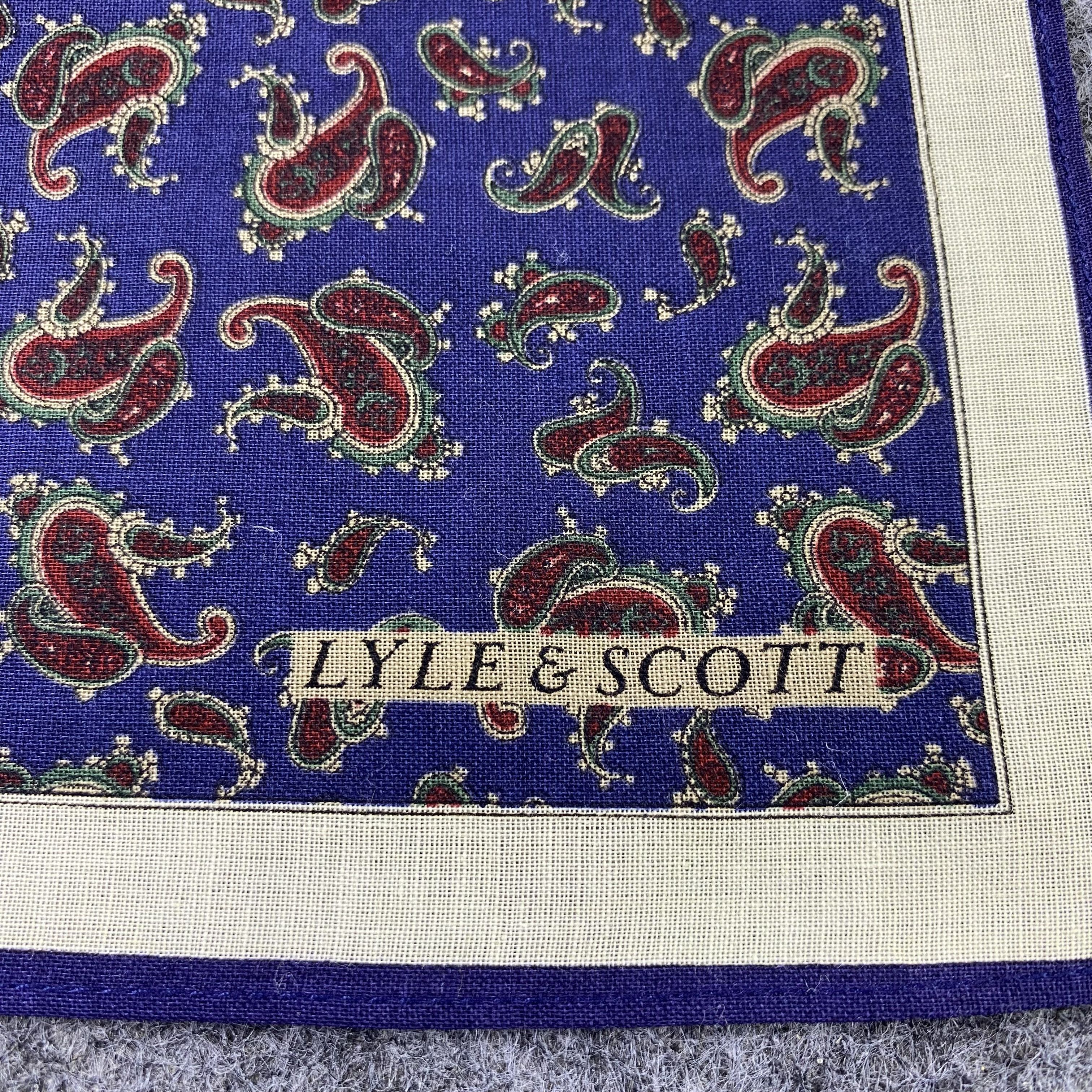 Lyle & Scott LYLE & SCOTT handkerchief bandana handky paisley-B1438 Size ONE SIZE - 7 Thumbnail
