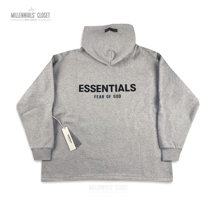 Fear of God Fear of God Essentials Relaxed Hoodie Dark Oatmeal SS22 XL Grailed