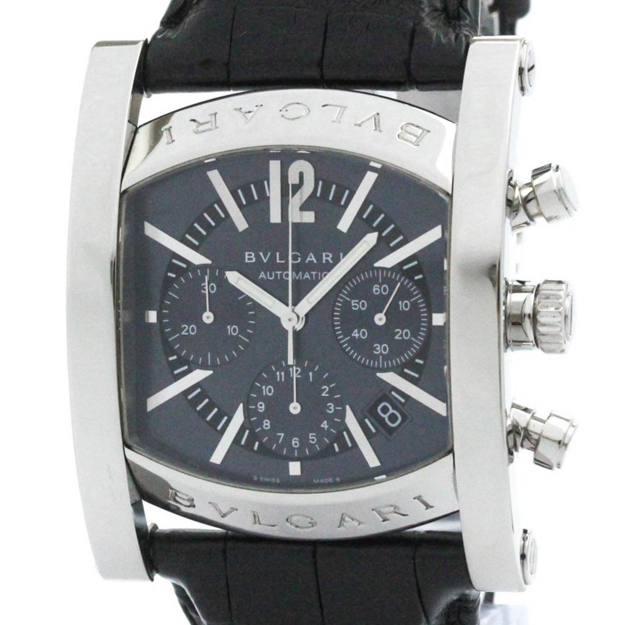 Bvlgari Polished BVLGARI Assioma Chronoragph Steel Automatic Mens Watch AA48SCH BF580517 Size ONE SIZE - 1 Thumbnail