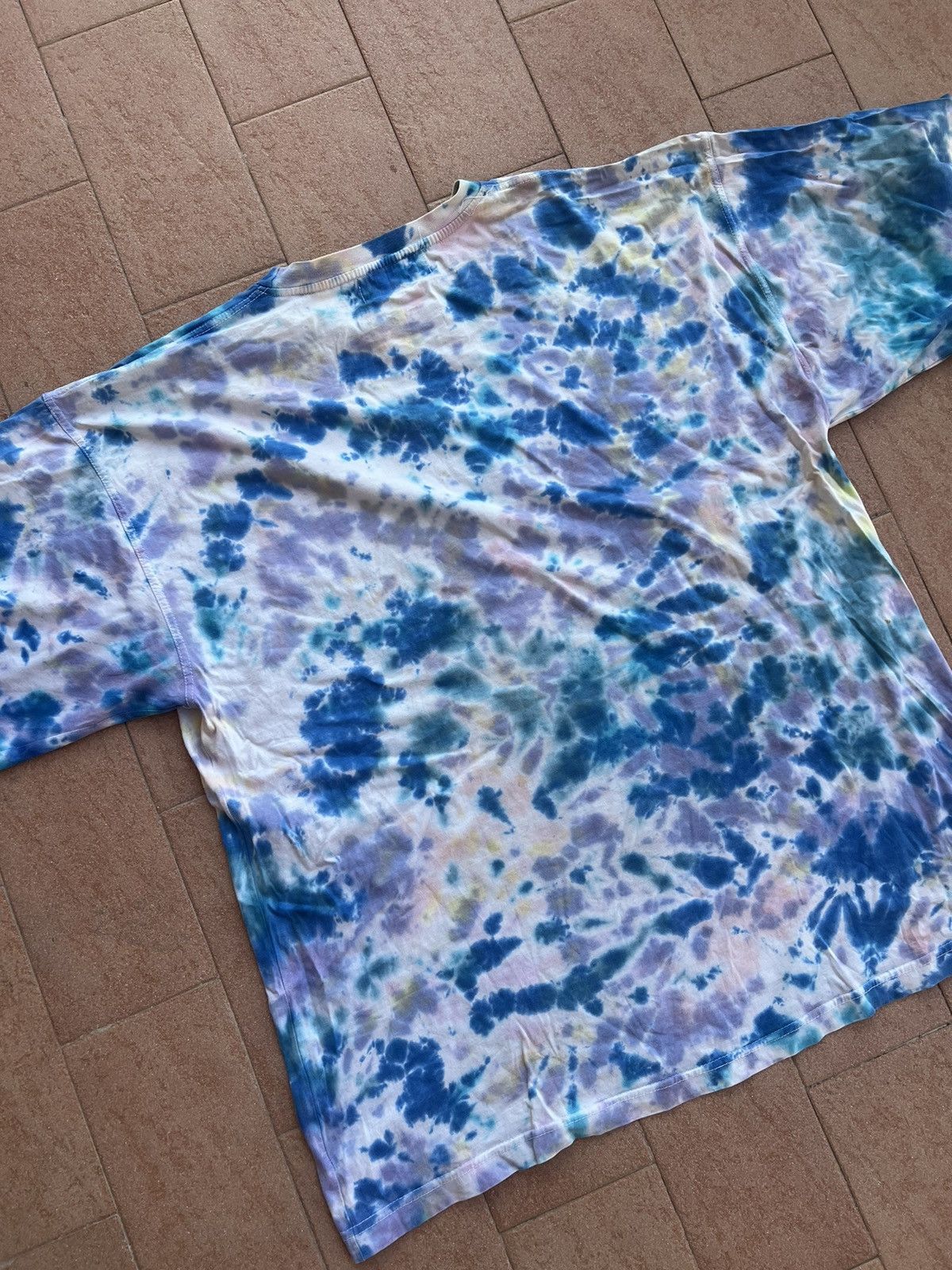 Band Tees × Vintage Vintage 90s Janis Joplin Tie Dye Blue Liquid Shirt XL Size US XL / EU 56 / 4 - 3 Thumbnail