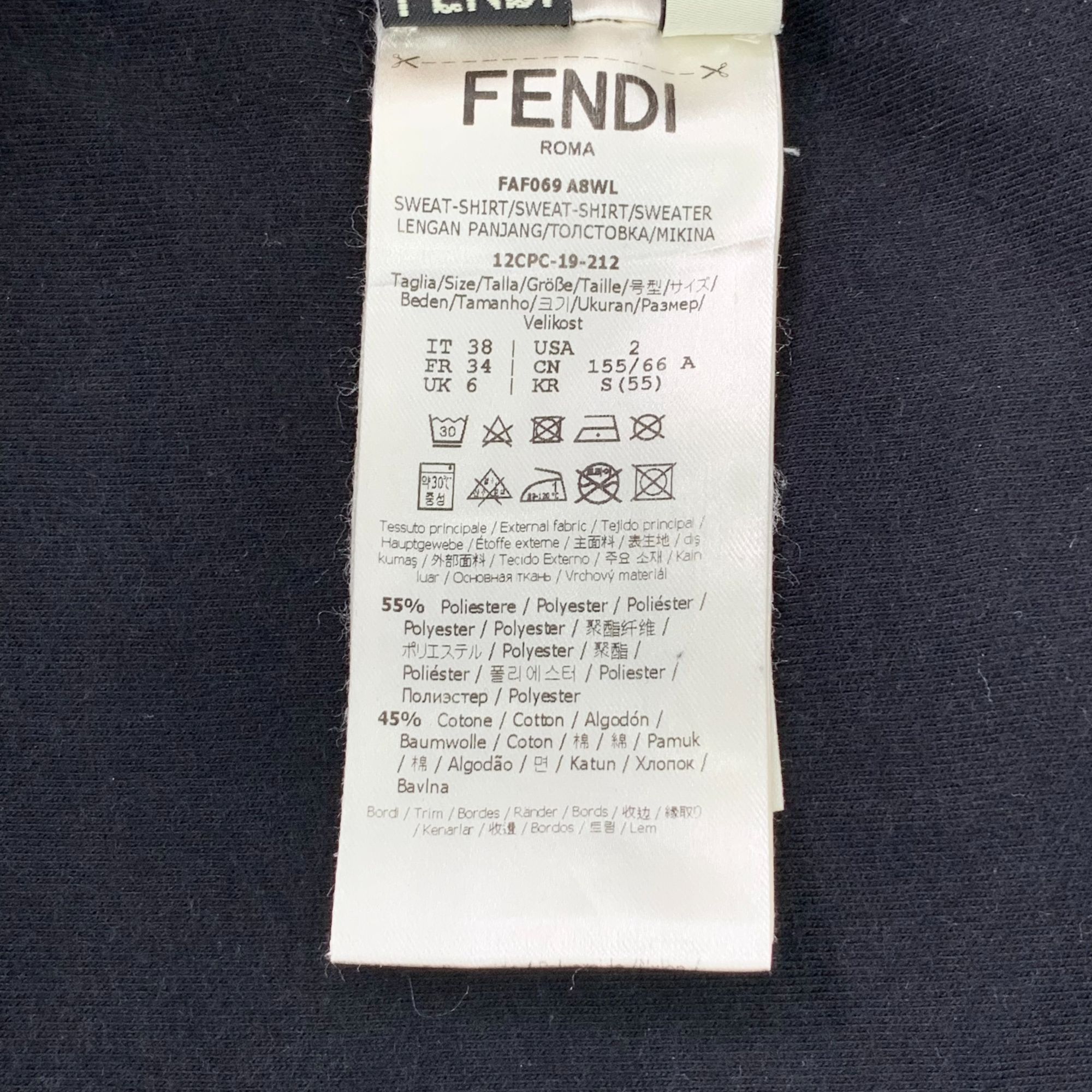 Fendi Fendi Black Logo Letter Zipper Jacket Size S 38 With Dust Ba Size S / US 4 / IT 40 - 4 Thumbnail