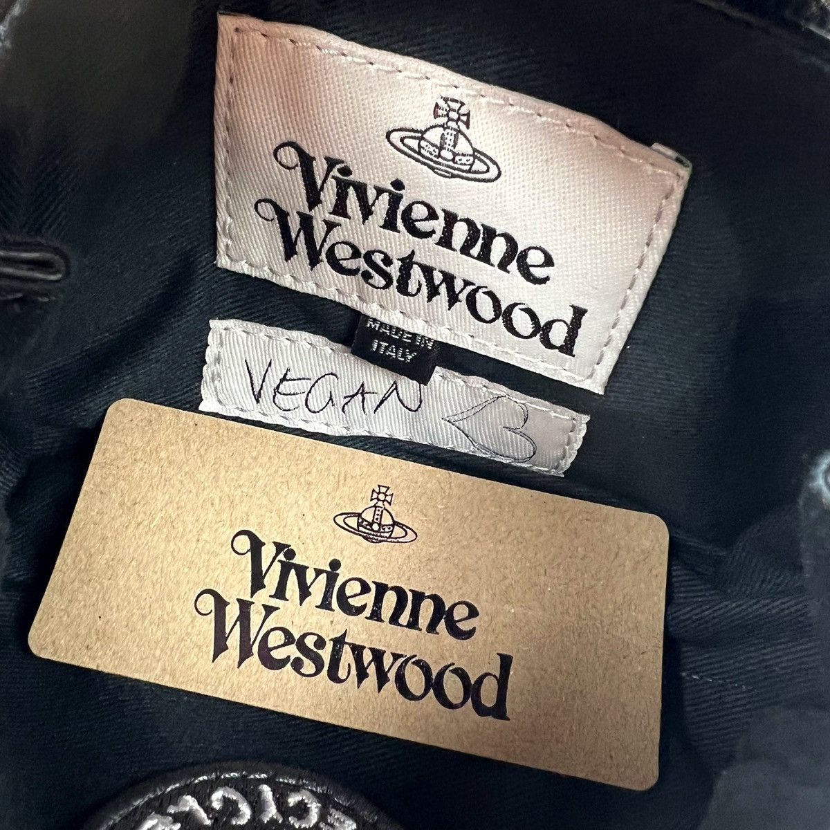 Vivienne Westwood Vivienne Westwood Re-Vegan Grain Small Purse With Chain Size ONE SIZE - 7 Thumbnail