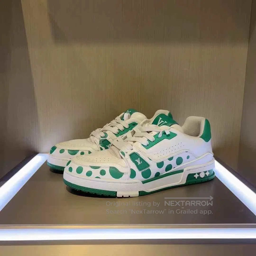 Louis Vuitton LV Trainer White Green Polka Dot 41. Size US 8 / EU 41 - 1 Thumbnail