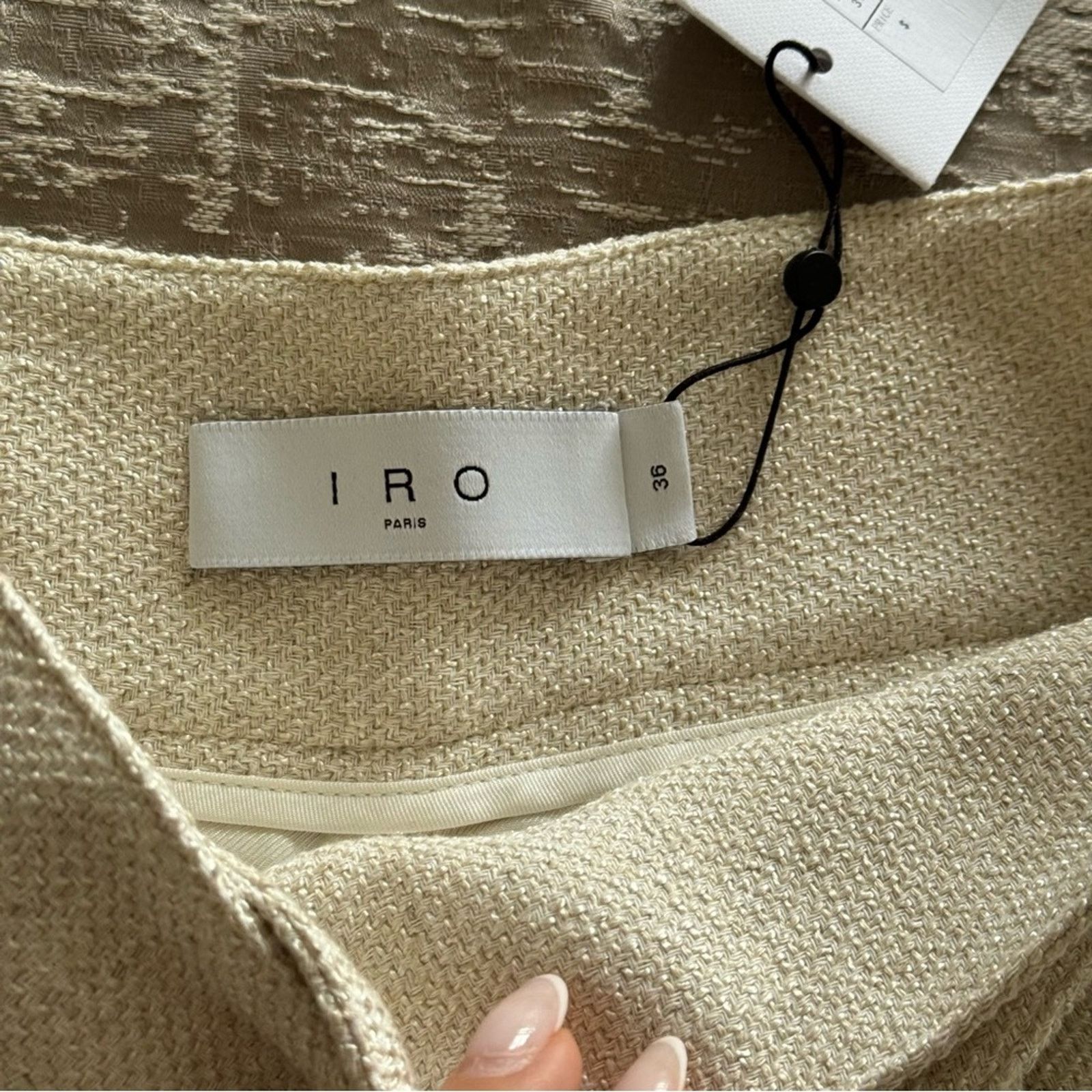 Iro NWT! IRO Cream Women's Shorts, High Waisted, Size 36 Size 26" / US 2 / IT 38 - 10 Thumbnail