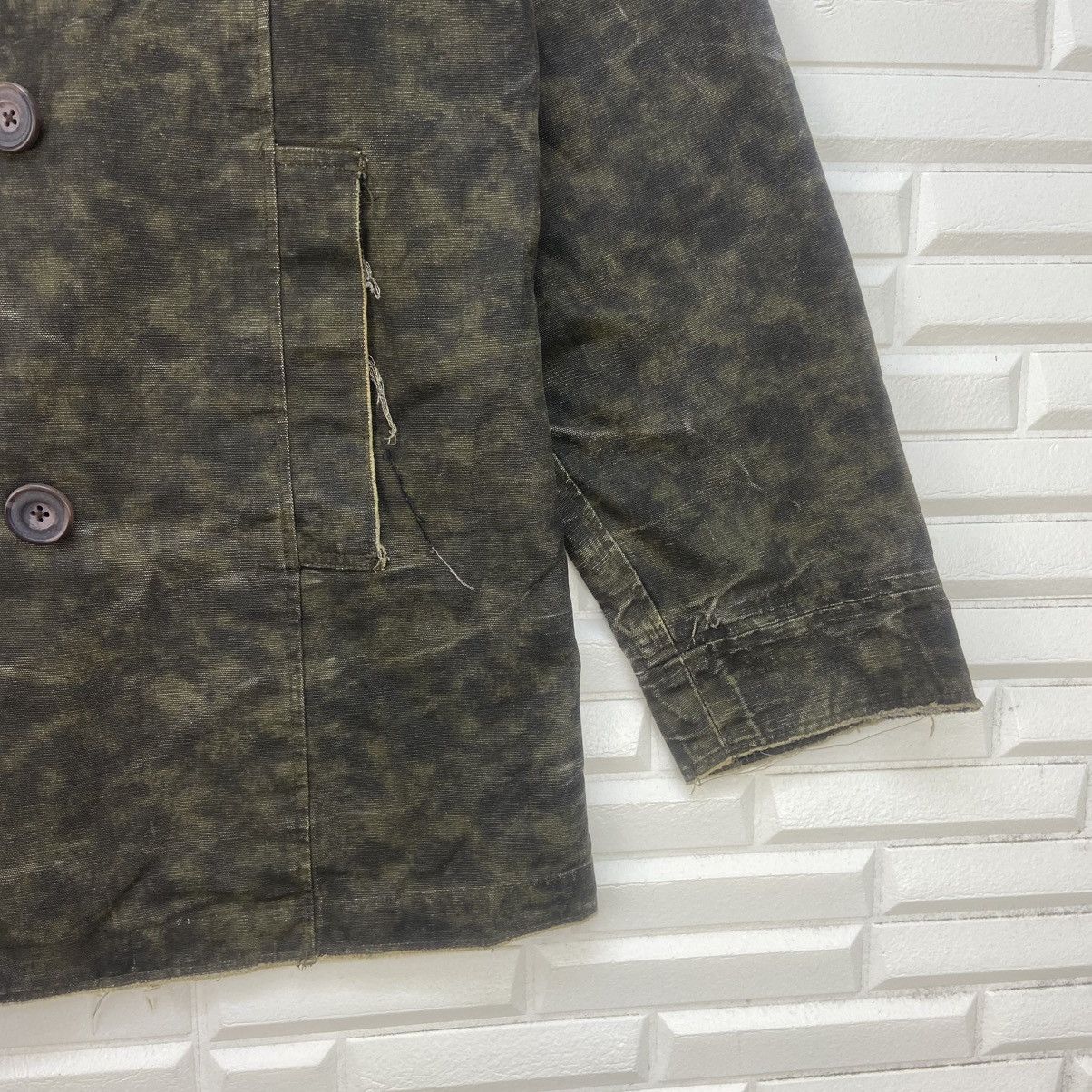 Woolrich Woolen Mills Vtg Woolrich Camouflage Distressed Double Breasted Jacket Size US M / EU 48-50 / 2 - 8 Thumbnail