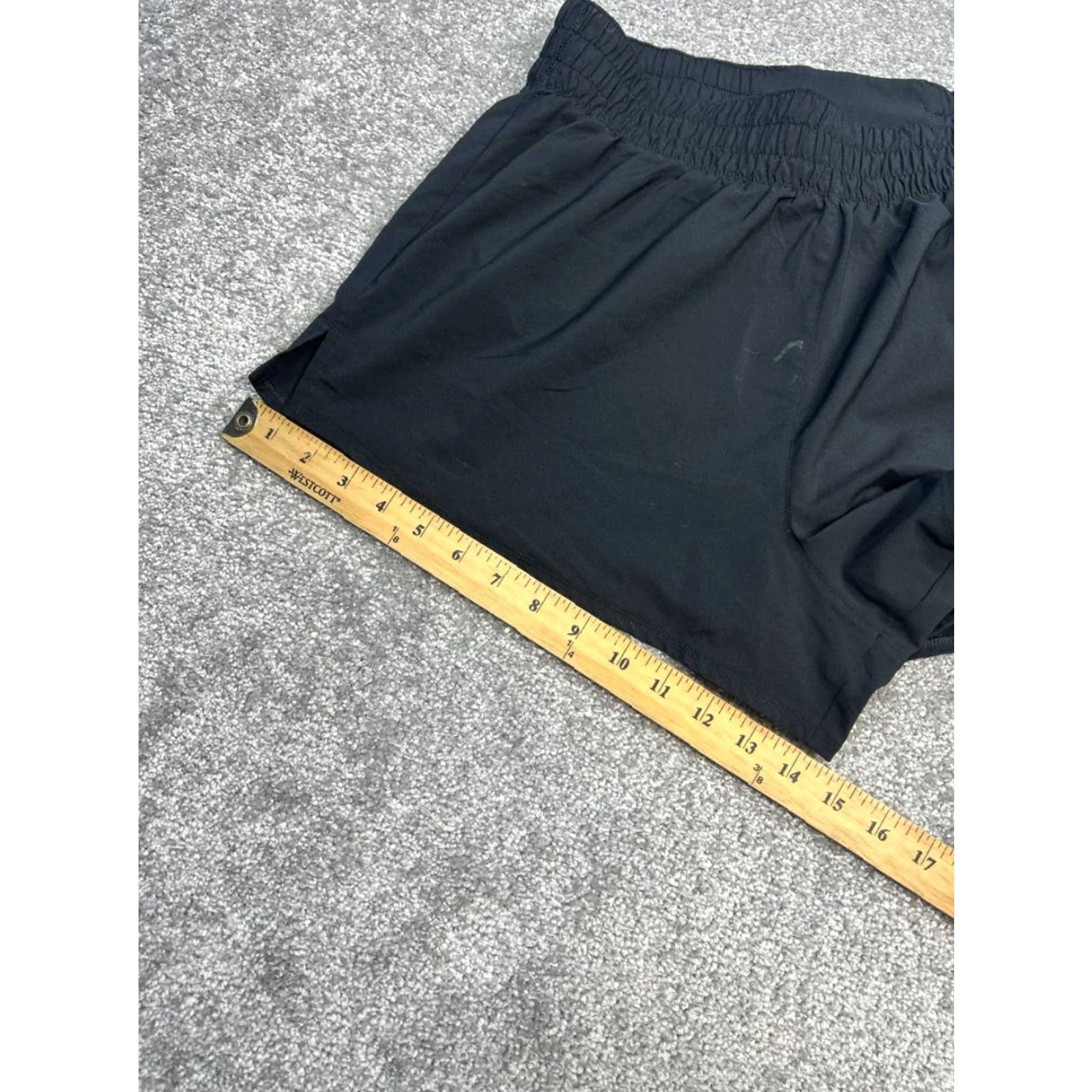 Nike Nike Running Shorts Womens Large Black Dri Fit Compression Liner Logo Stretch Size 36" / US 14 / IT 50 - 5 Thumbnail