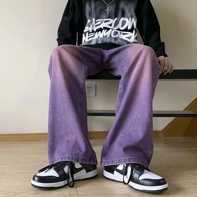 Japanese Brand × Jean Street vintage distressed washed purple jeans Size US 34 / EU 50 - 5 Thumbnail