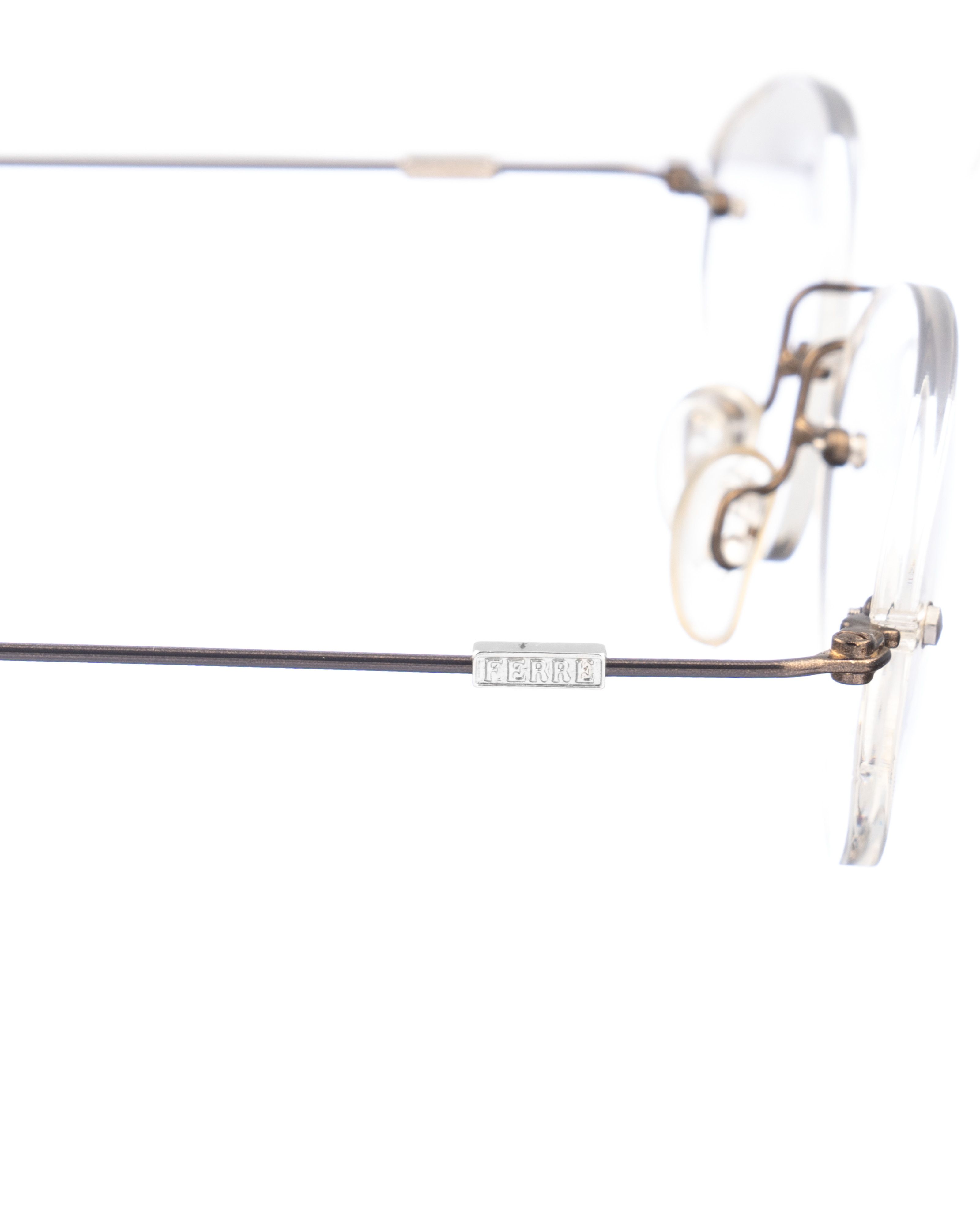 Gianfranco Ferre Gianfranco Ferre 00s Oval Brown Rimless Glasses Size ONE SIZE - 3 Thumbnail