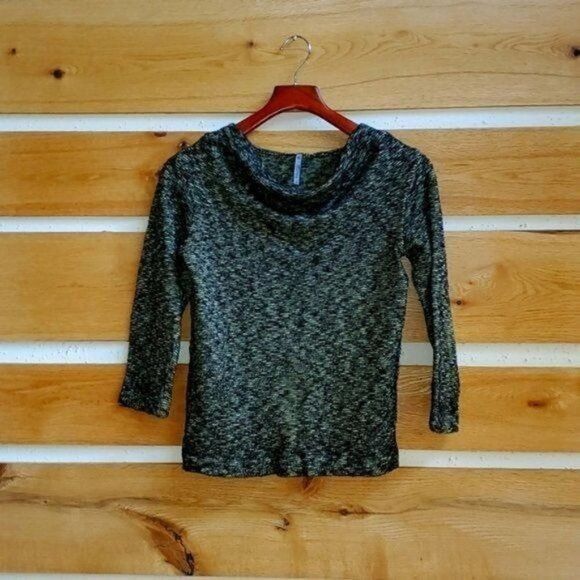 Vintage Blue Canoe Organic Green & Black Tweed Scoop Neck Sz S Sweat Size S / US 4 / IT 40 - 1 Thumbnail
