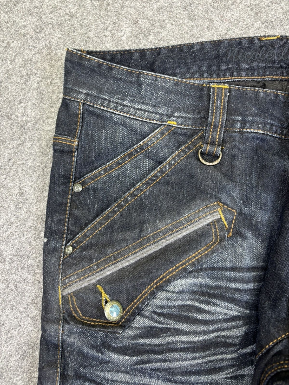Nicole Club 💥Flare Multipockets💥NCFM Indigo Flare Denim K35 Size US 34 / EU 50 - 6 Thumbnail
