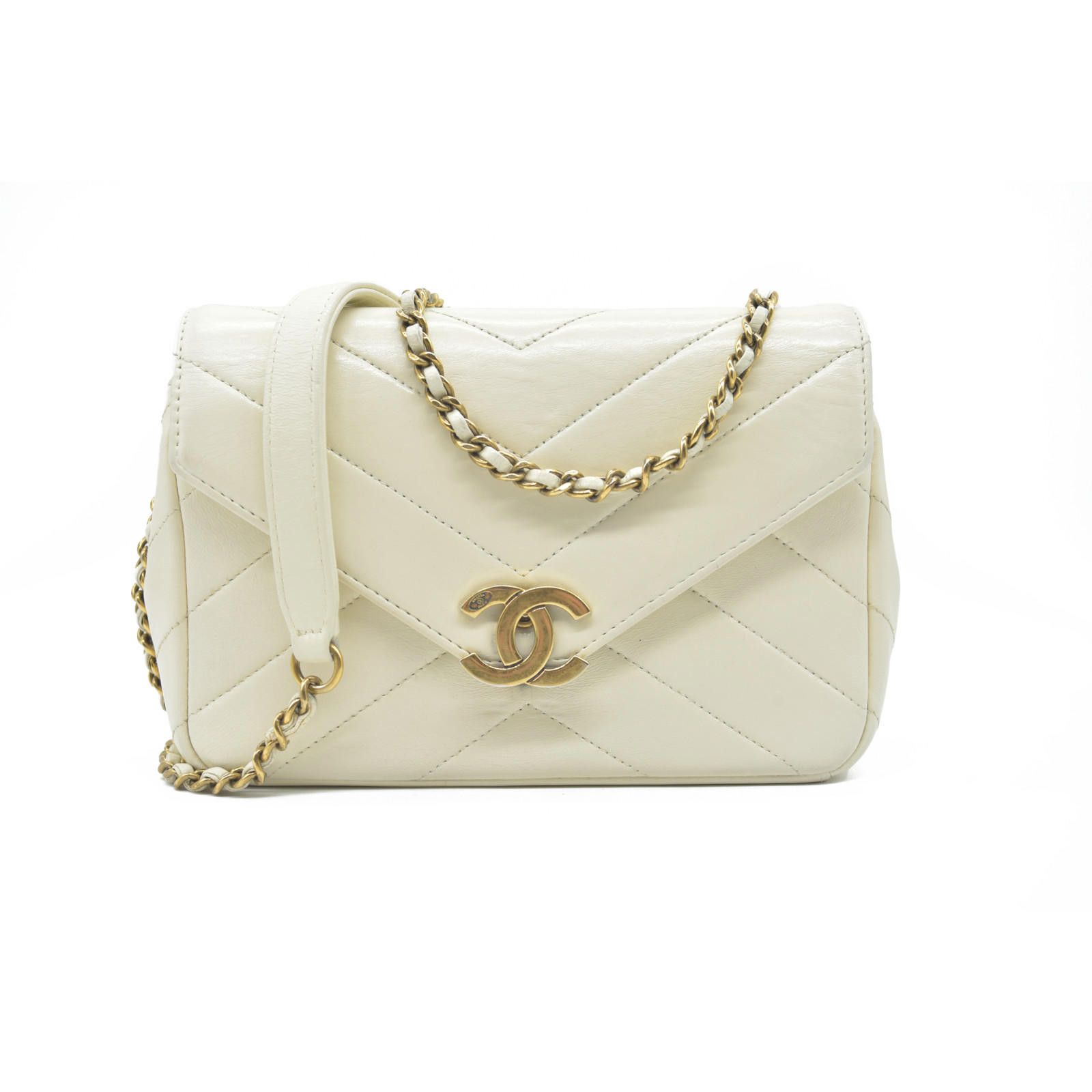 Chanel 2016 Chanel Ivory Chevron Quilted Leather Paris-Seoul Coco Size ONE SIZE - 9 Thumbnail