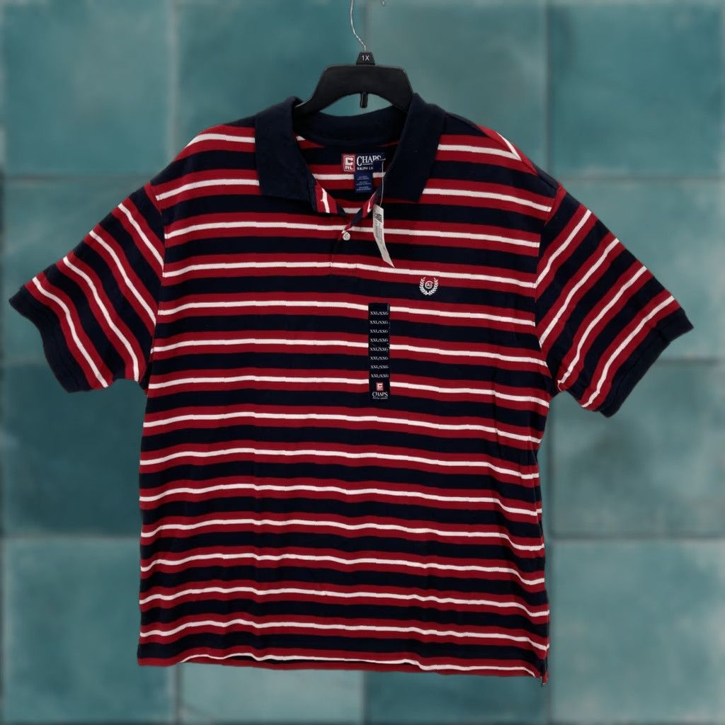 Chaps Chaps Ralph Lauren Polo Shirt Mens 2XL Navy Red White Striped Classic Rugby NWT Size US XXL / EU 58 / 5 - 1 Thumbnail