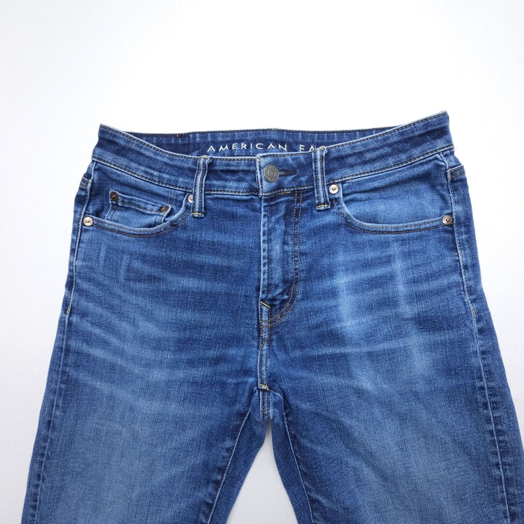 American Eagle Outfitters American Eagle Outfitters Jeans Mens 30 x 34 Dark Wash Airflex Stretch Slim Straight Denim Blue 5-Pocket 30x34 Regular Rise Mid Vintage N/A Mens Size US 30 / EU 46 - 6 Thumbnail