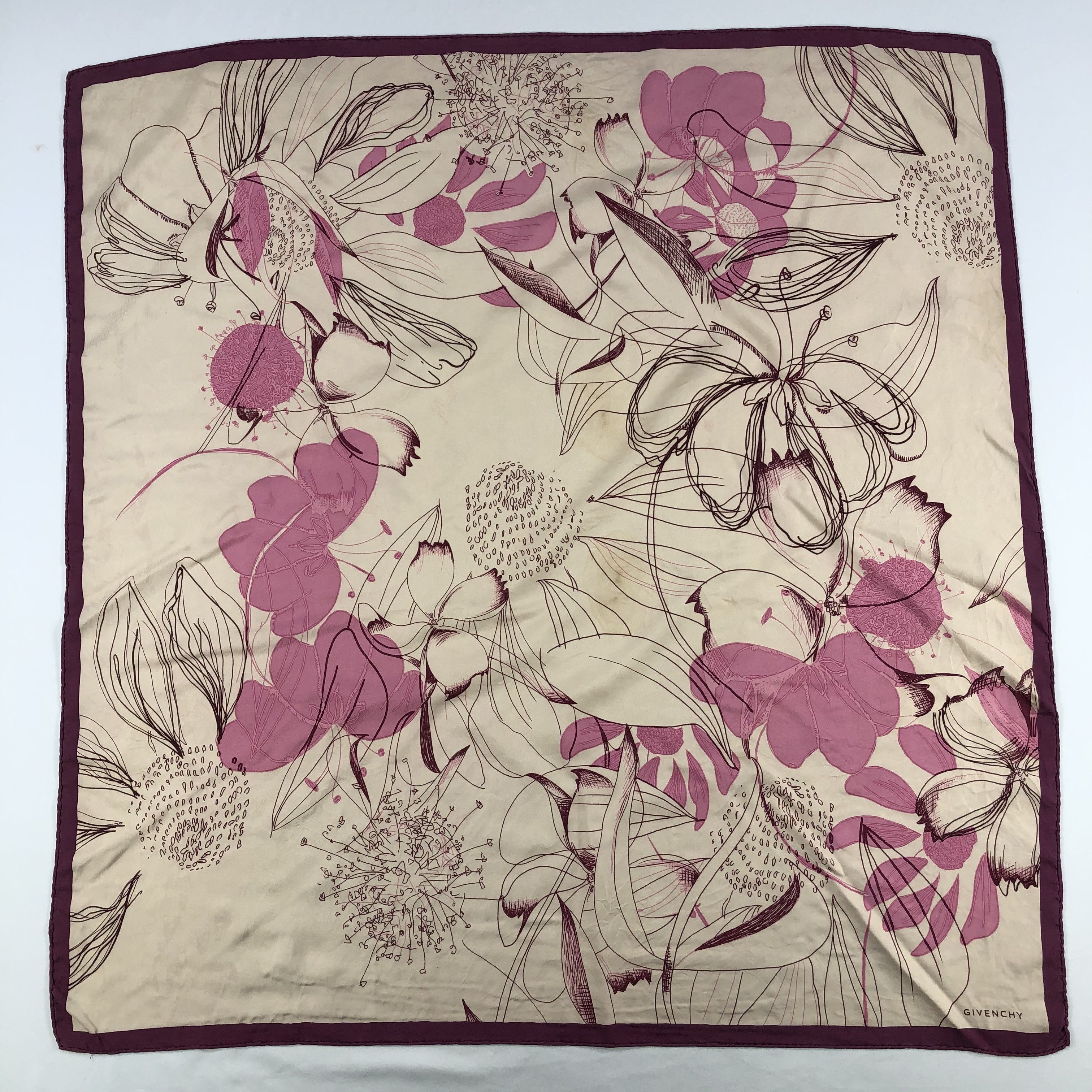 Vintage Vintage Givenchy Silk Scarf Size ONE SIZE - 2 Thumbnail