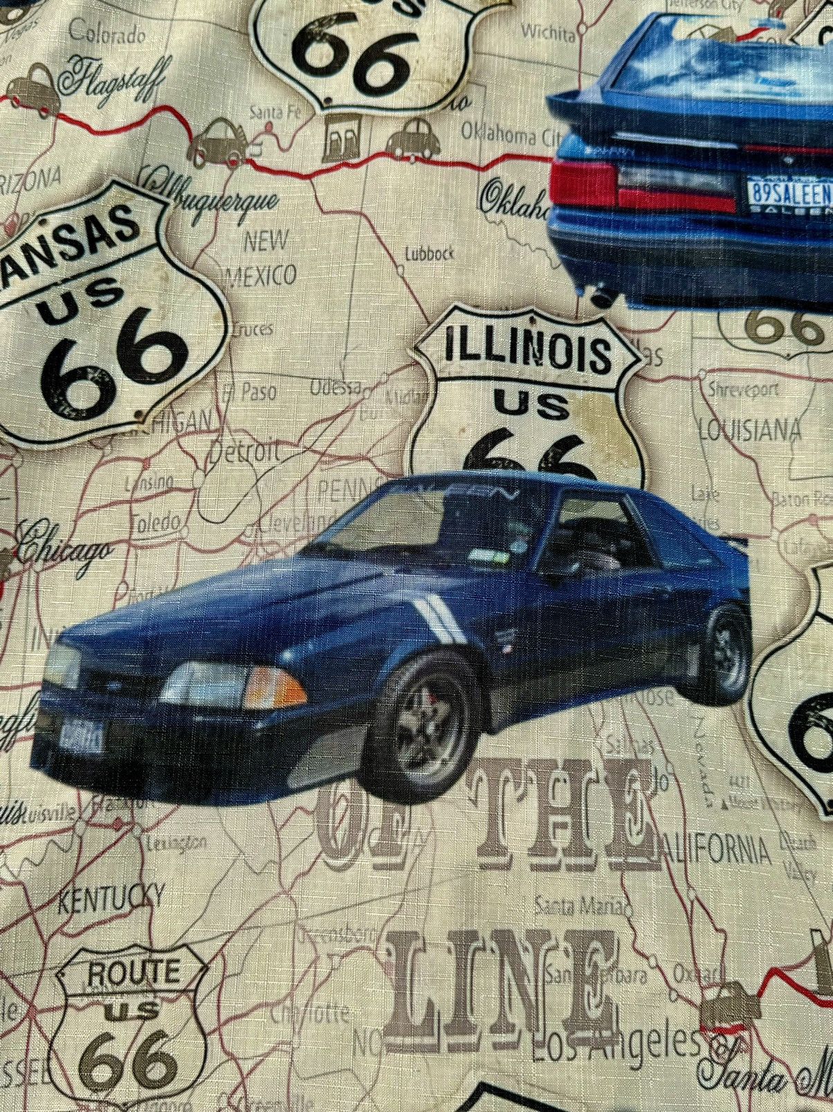 Vintage 1989 Ford Mustang Racing Car Button Up Hawaiian Shirt Size US XXL / EU 58 / 5 - 8 Thumbnail