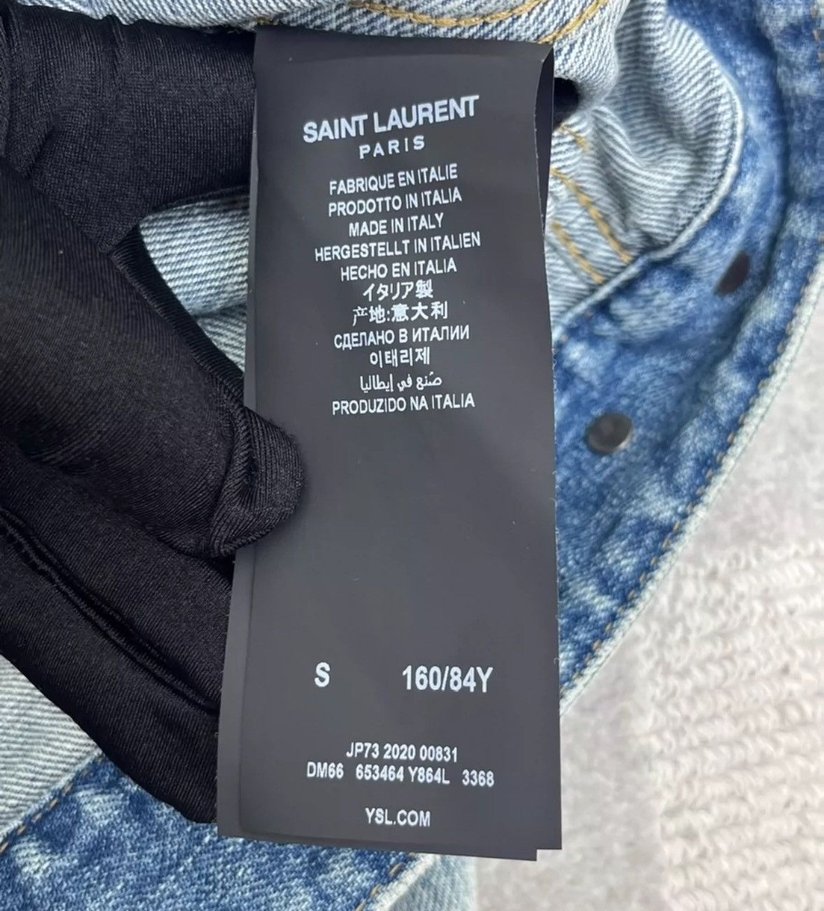 Saint Laurent Paris × Yves Saint Laurent SAINT LAURENT Anchor denim jacket 2412-Nextarrow Size US S / EU 44-46 / 1 - 7 Thumbnail
