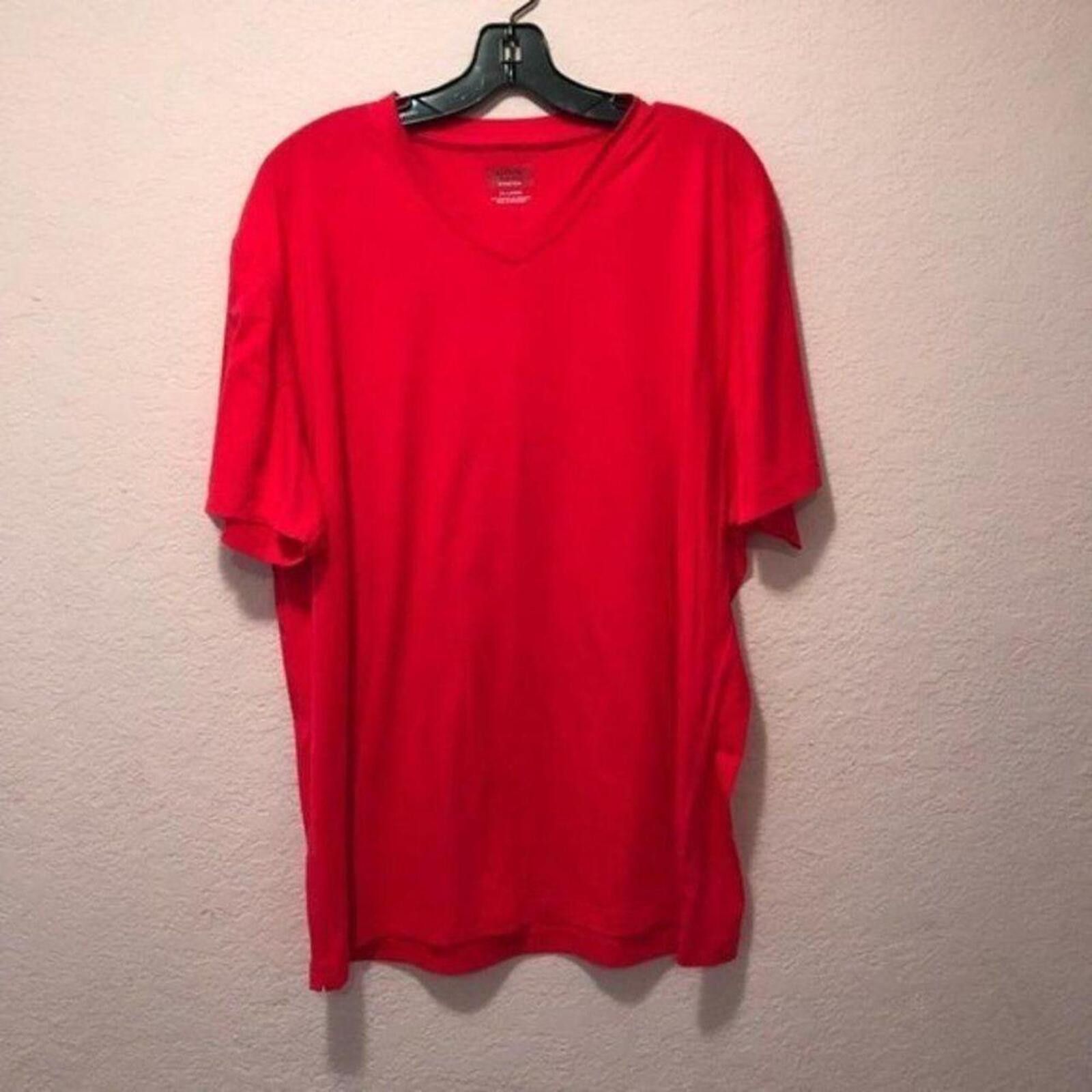 Hanes Hanes Red V-Neck T-Shirt Size Large Size US L / EU 52-54 / 3 - 2 Thumbnail