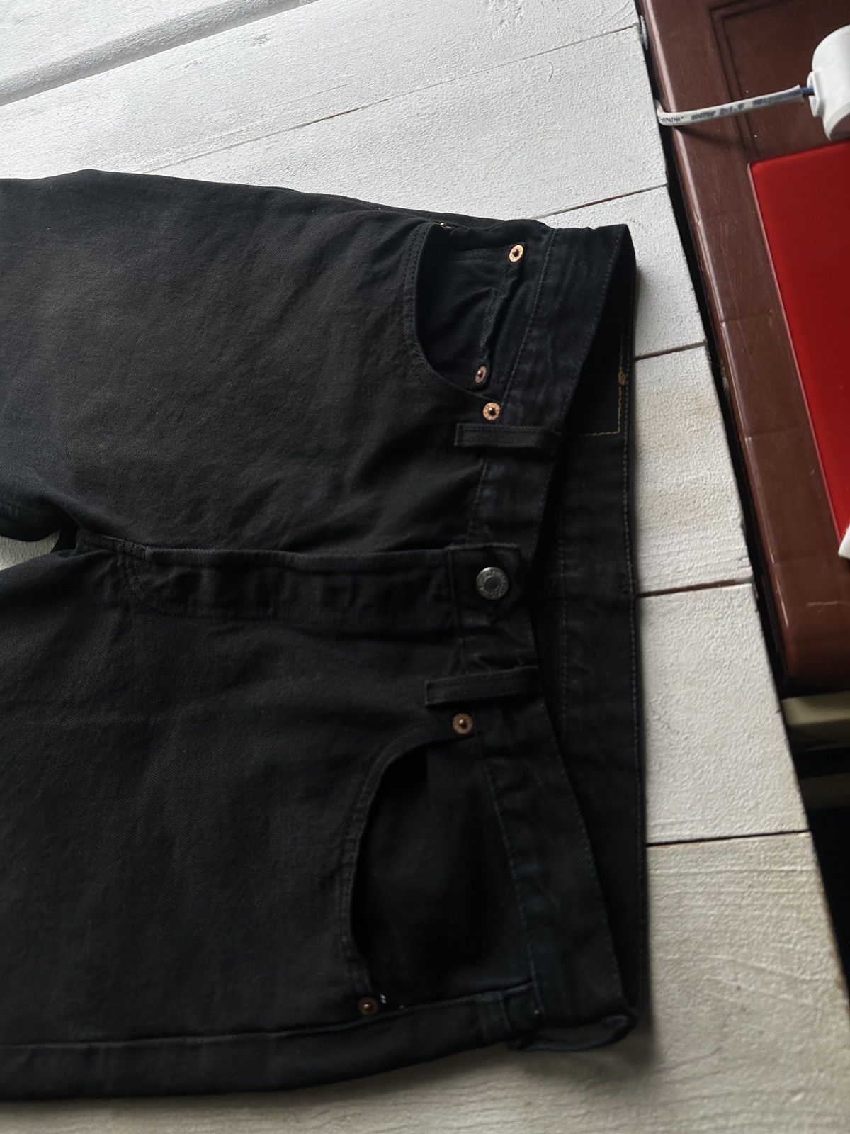 Levi's 1997 🚨VNTG Levis Jeans 501 LEGEND y2k BLACK DENIM Size US 34 / EU 50 - 3 Thumbnail