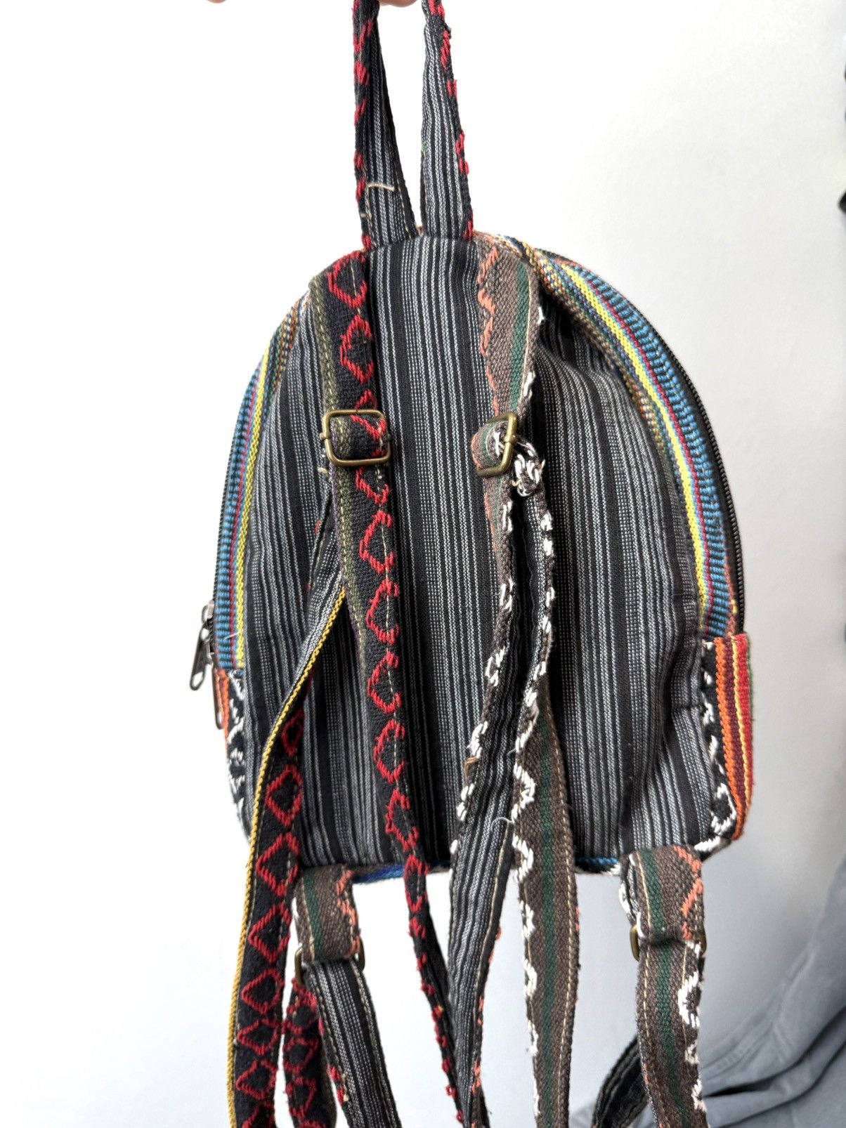 Japanese Brand 90’s Vintage Himalayan Hemp Mini Bag Pack Bob Marley Hippy Size ONE SIZE - 5 Thumbnail