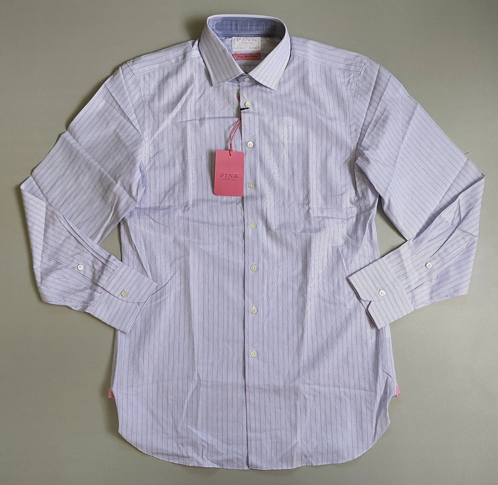 Thomas Pink Thomas Pink Tailored Fit Multi Stripe Formal Shirt T0028 Size US S / EU 44-46 / 1 - 2 Thumbnail