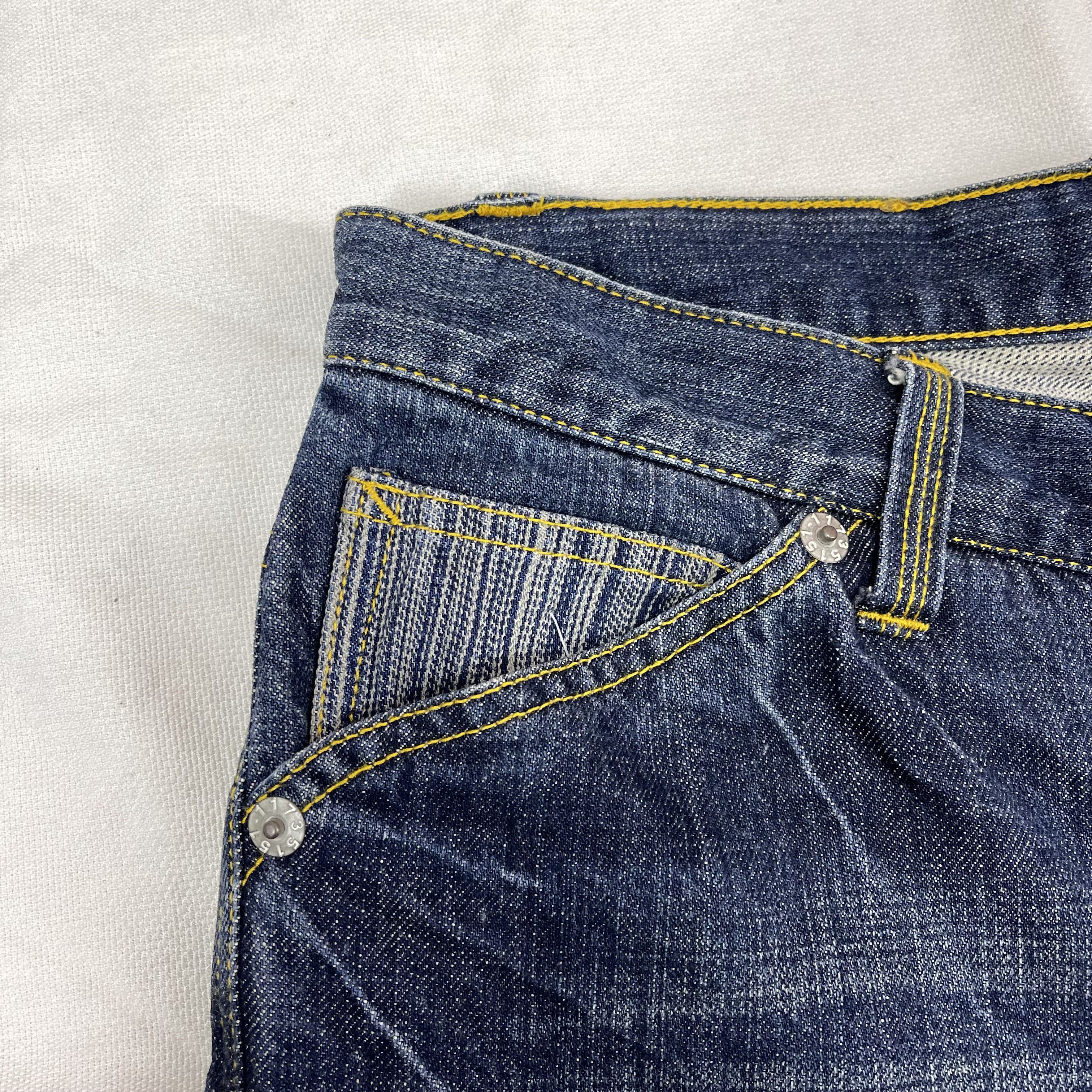 Japanese Brand NAMINORITATSUJIN Short Denim Jeans #1222/AQ Size US 34 / EU 50 - 9 Thumbnail