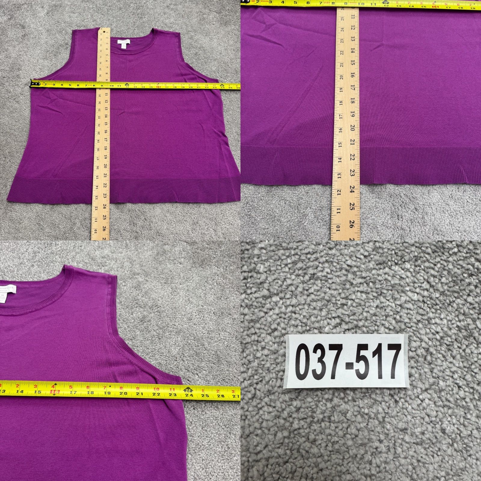 Charter Club VINTAGE Charter Club Y2K Silk Blend Knit Tank Top Women 2X Purple Crew Neck Casual Vest Size XXL / US 16-18 / IT 52-54 - 8 Thumbnail