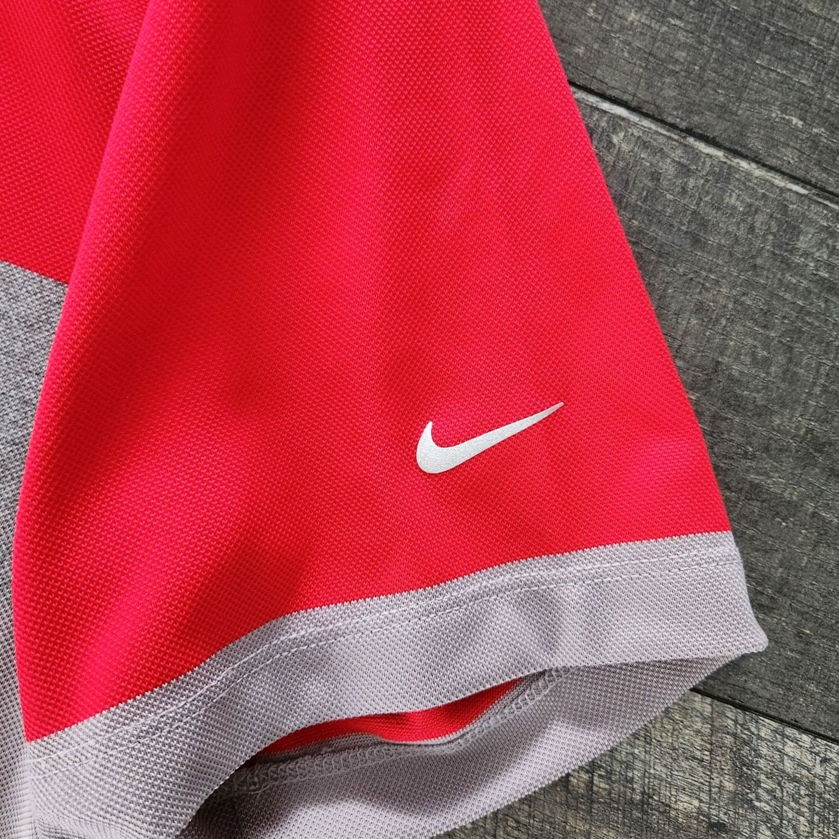 Nike Nike Dri Fit Golf Polo Shirt Mens Size Small Red Gray Striped Color Block OSU Size US S / EU 44-46 / 1 - 4 Thumbnail