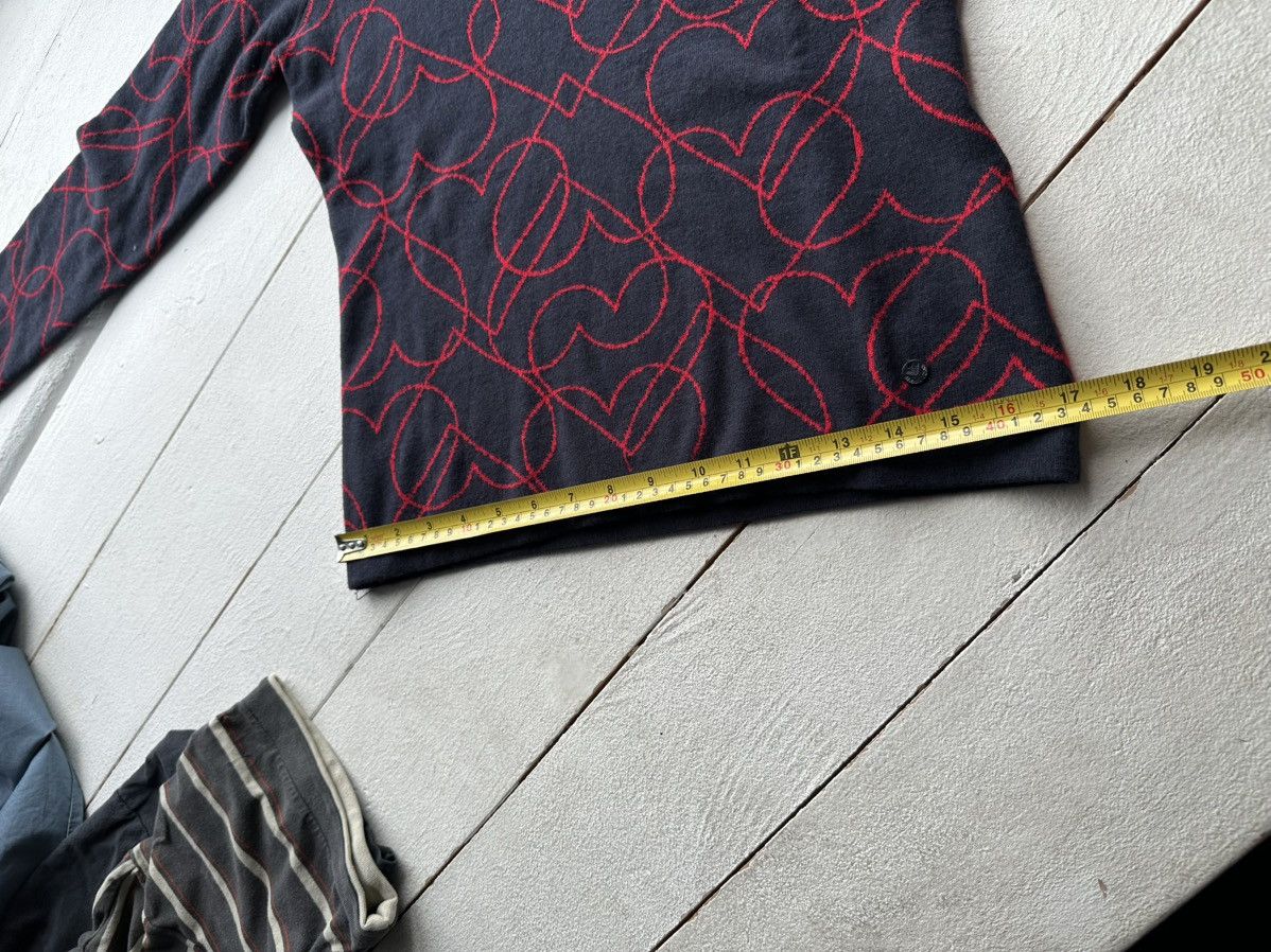 Giorgio Armani 🚨90s Armani Jeans hearts Multicolor Relaxed Fit Sweater L Size M / US 6-8 / IT 42-44 - 14 Thumbnail