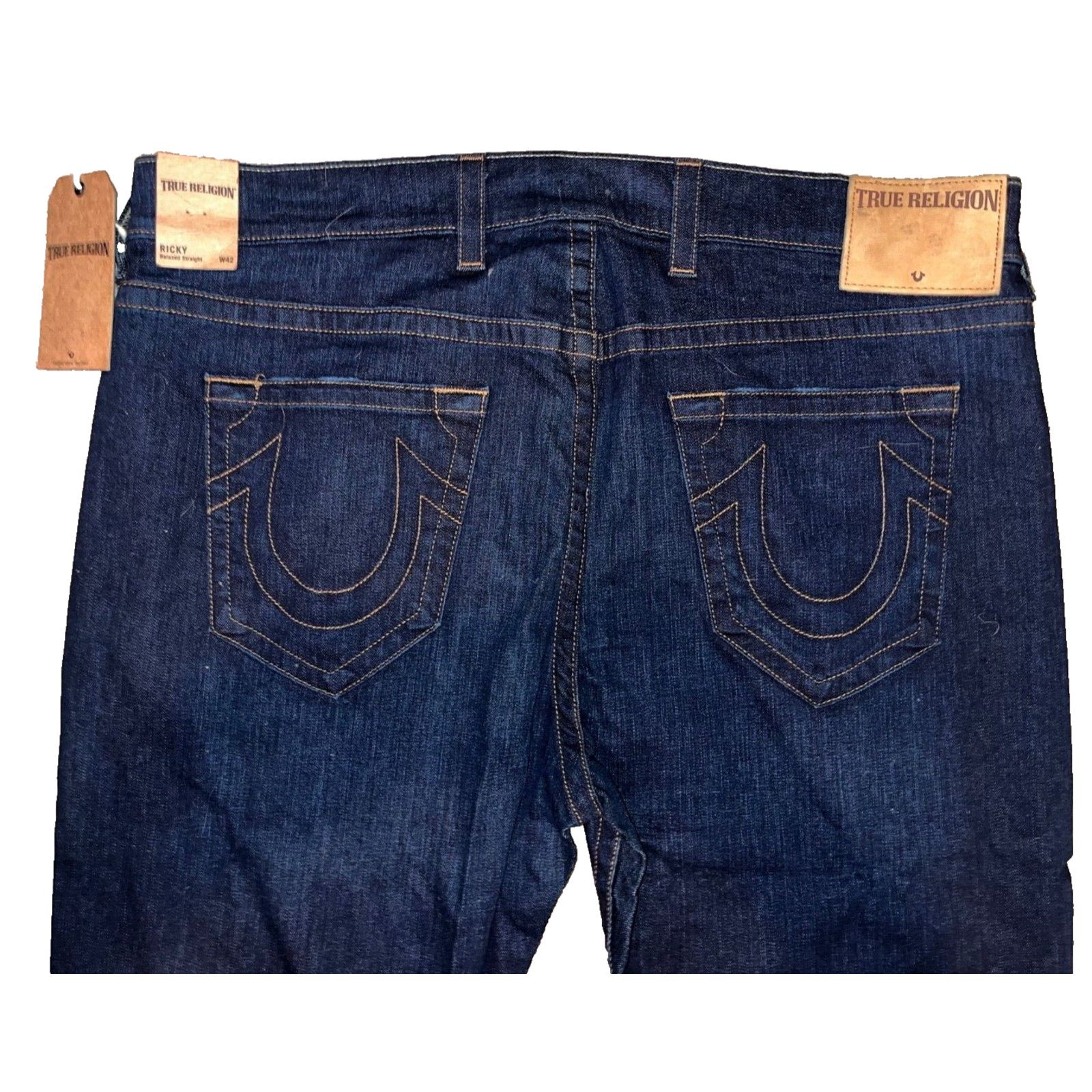 True Religion True Religion Ricky Straight Jeans Wanted Man Dark 42x34 Size US 42 / EU 58 - 9 Thumbnail