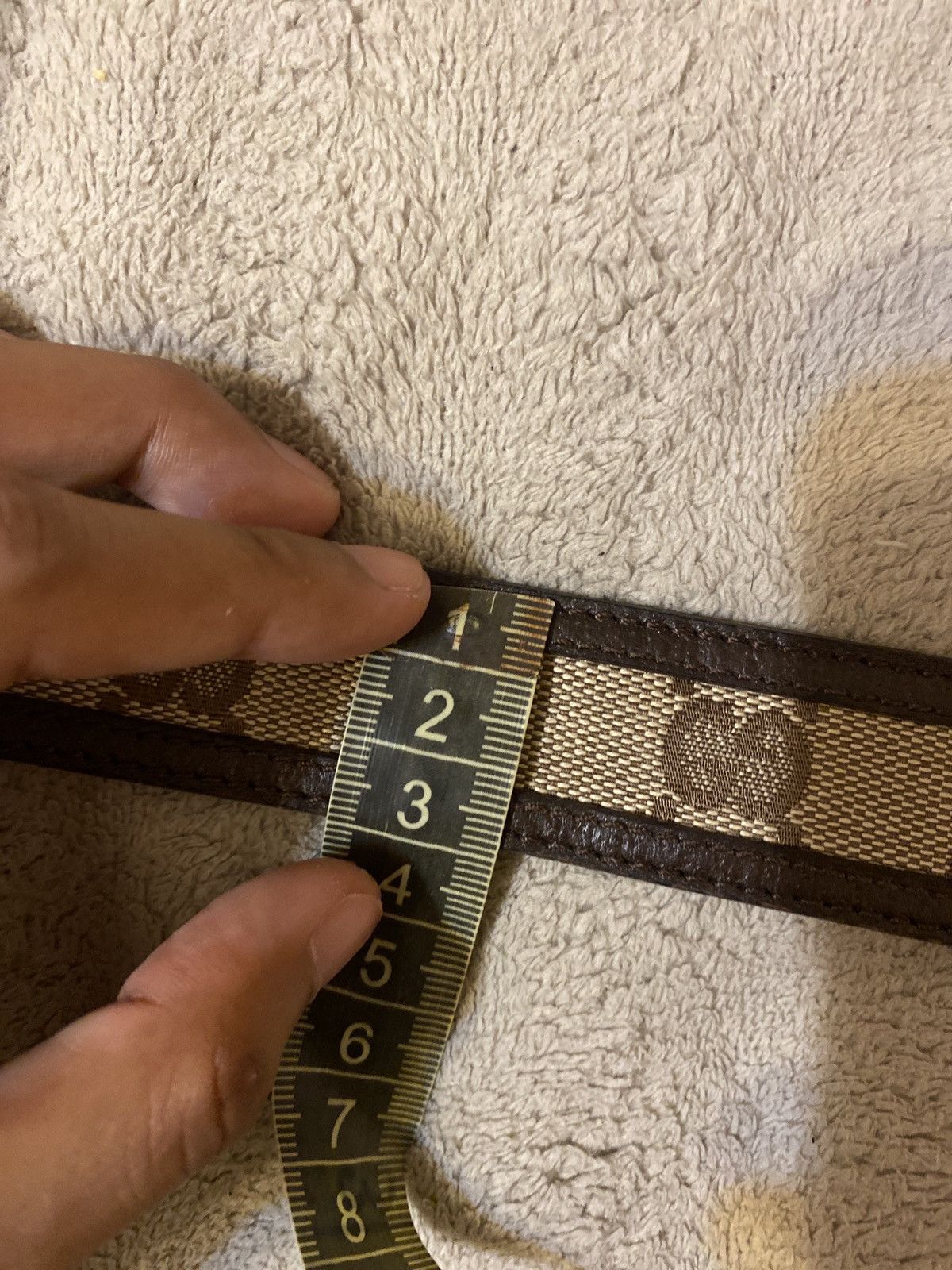 Gucci Gucci Monogram Belt GG Silver Buckle Size ONE SIZE - 9 Thumbnail