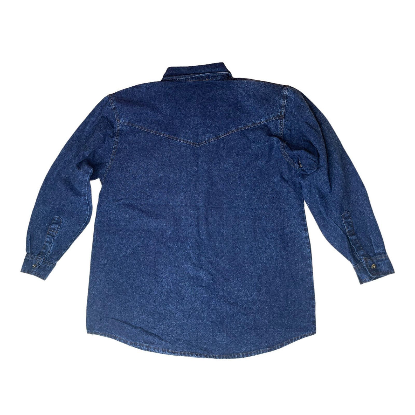 Other Vtg Jeetish Pretty Bleu Blue Denim Beaded Sequin Shirt L Size L / US 10 / IT 46 - 8 Thumbnail